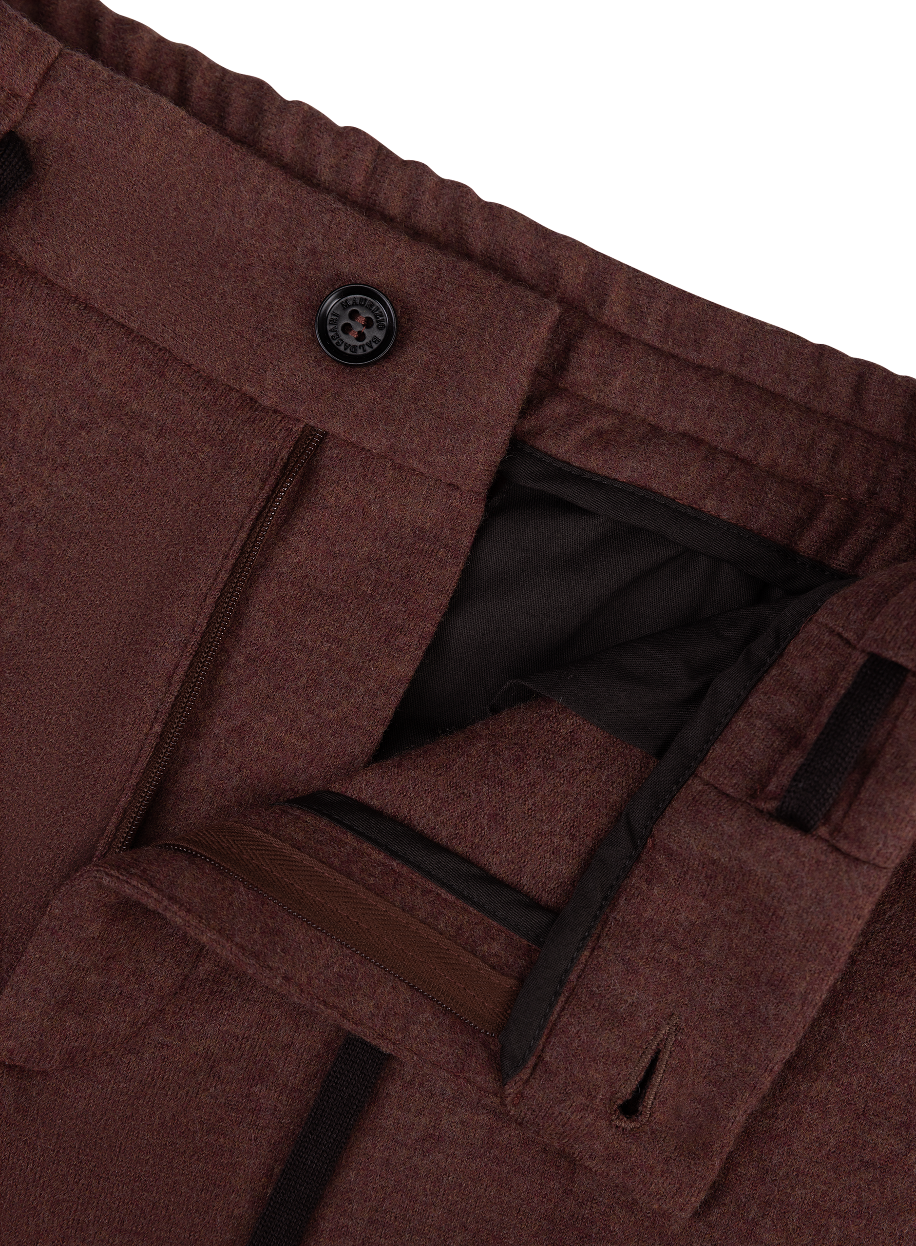 Jog pantalon van virgin wol | FULL_WIDTH | Roest