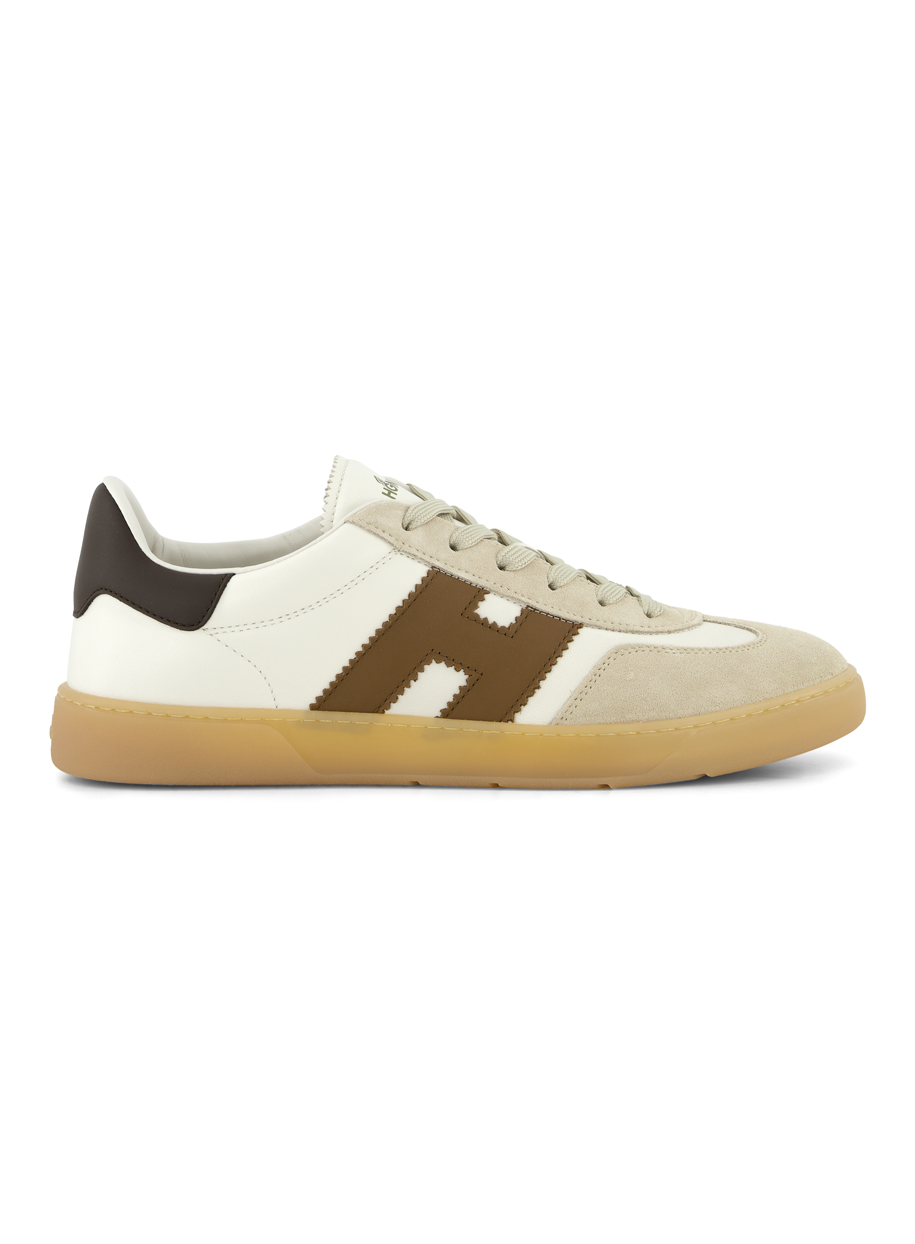 Sneakers van leer | Bruin