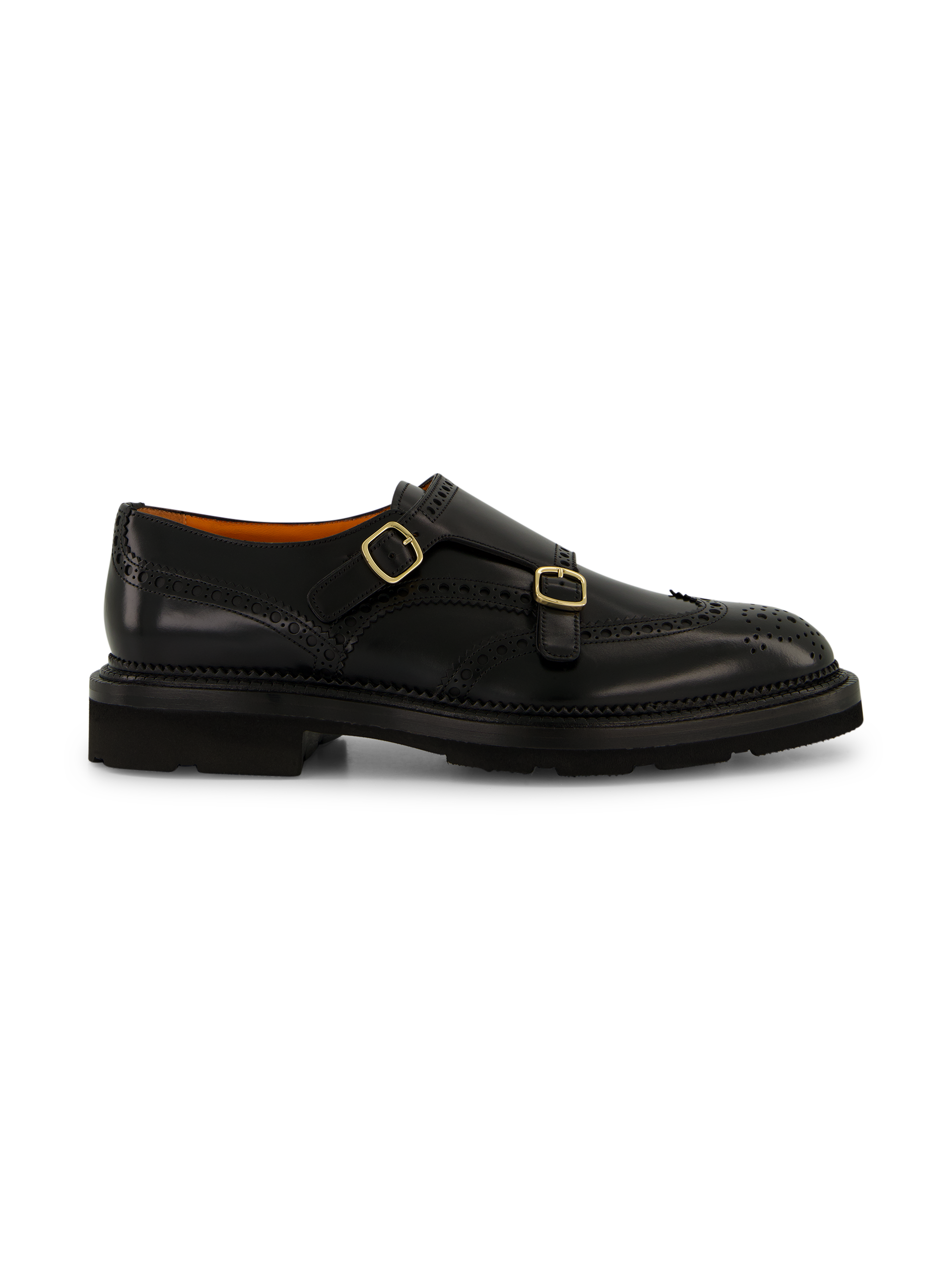 Dubbele gesp brogue-schoen | Zwart