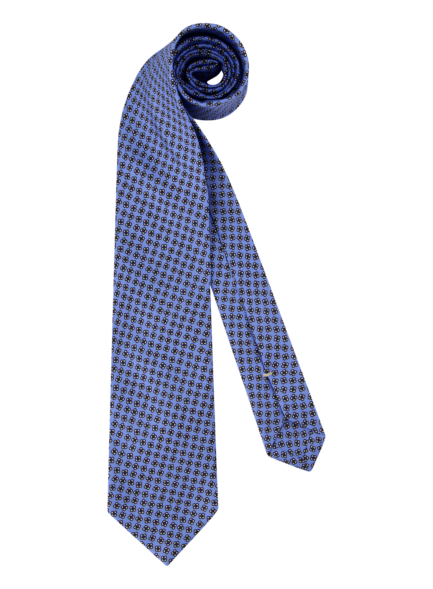 Stropdas met bloemenprint van zijde | L.Blauw