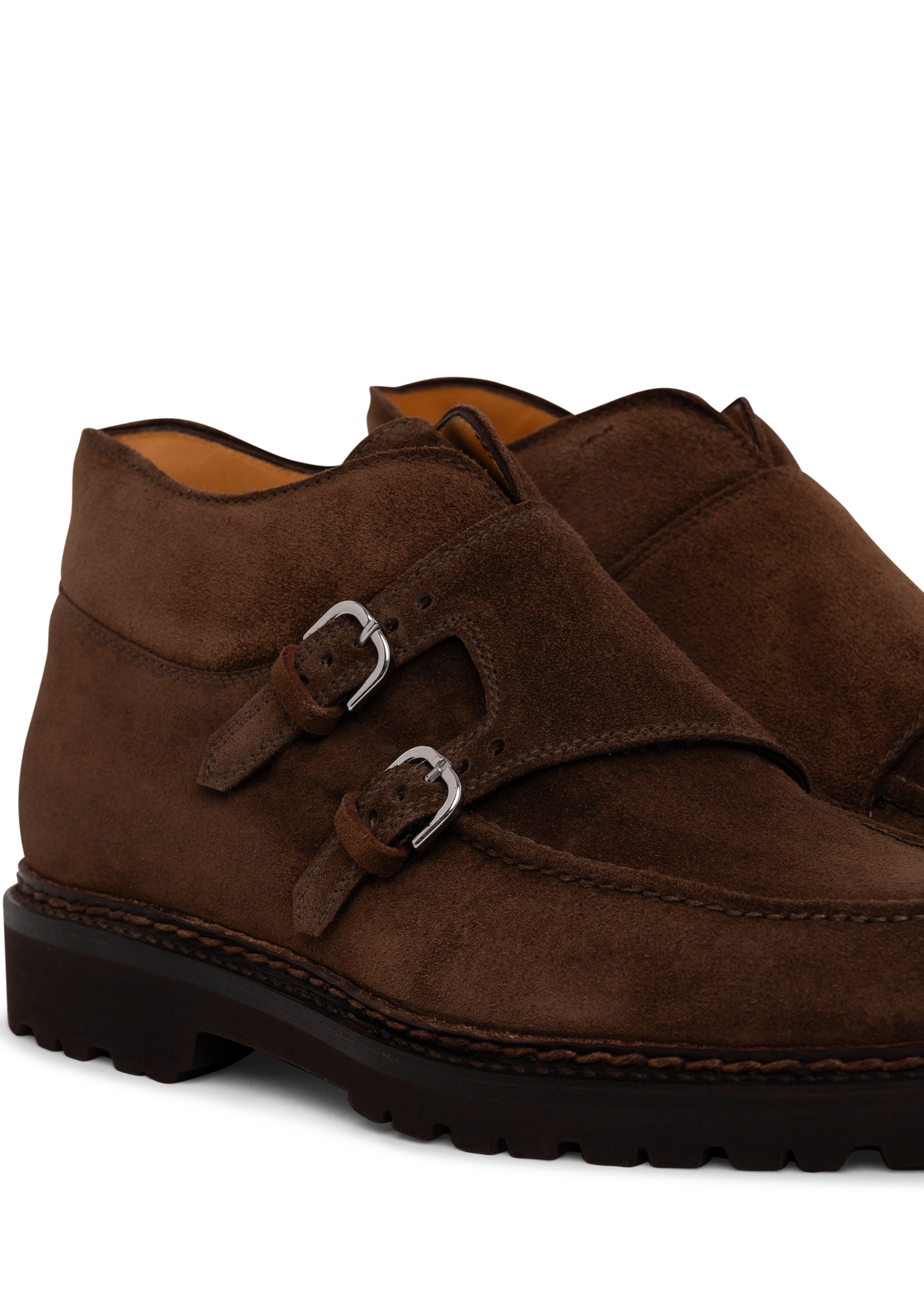 Diamente III dubbele gespschoenen van suède | Bruin