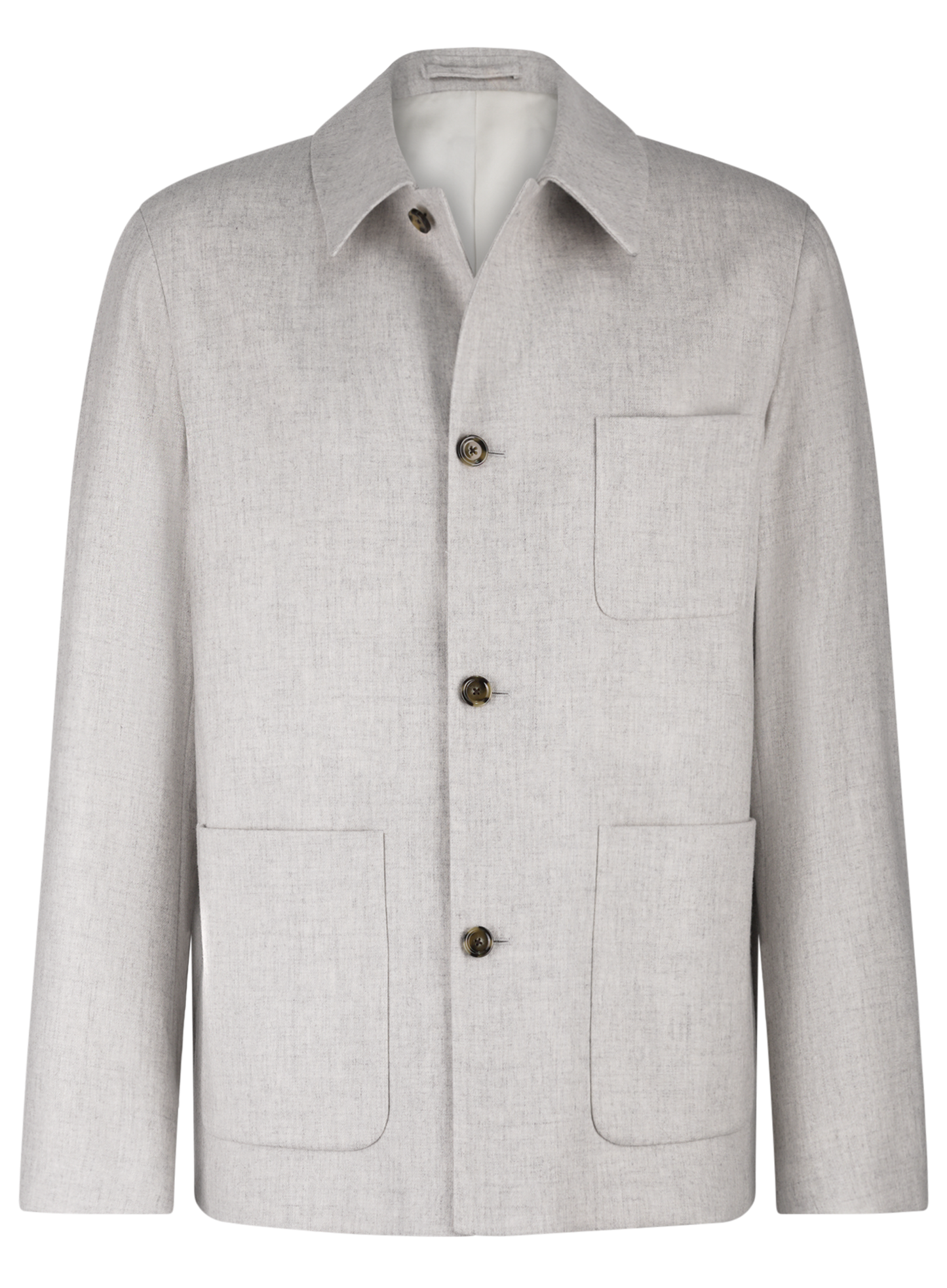 Overshirt van wol en cashmere | L.Grijs