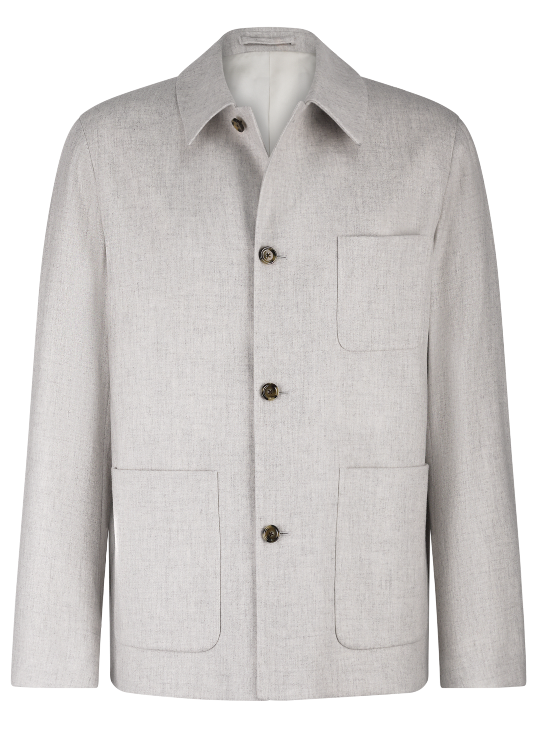 Overshirt van wol en cashmere | L.Grijs