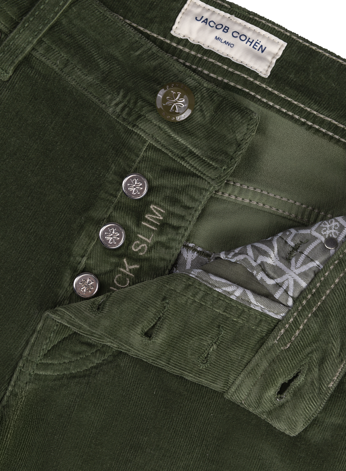 Corduroy Nick slim-fit jeans | FULL_WIDTH | Groen
