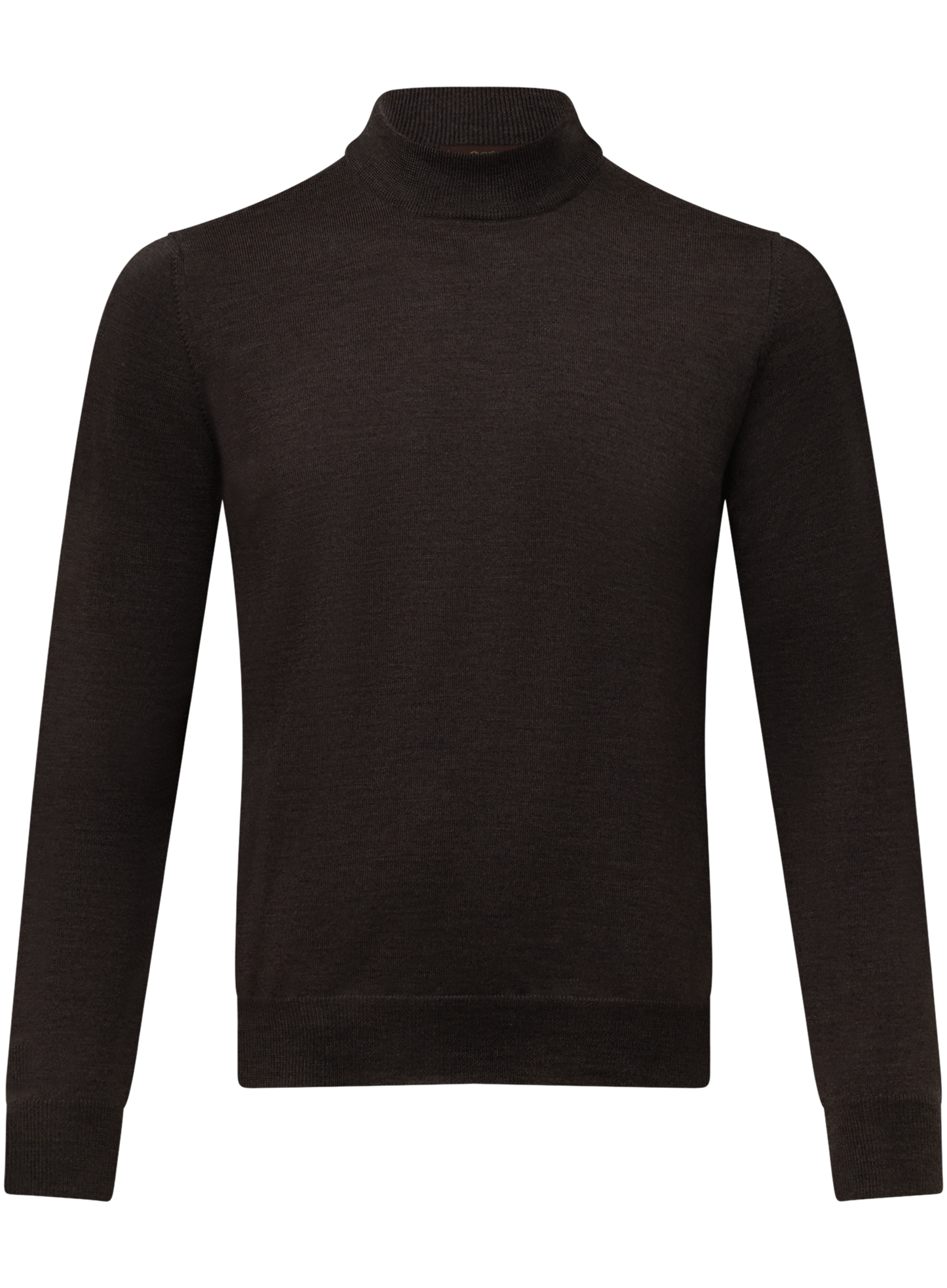 Mockneck trui van virgin wol | FULL_WIDTH | Bruin