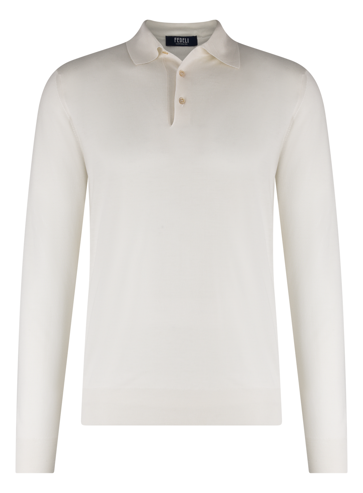 Polo van cashmere en zijde | Off-White