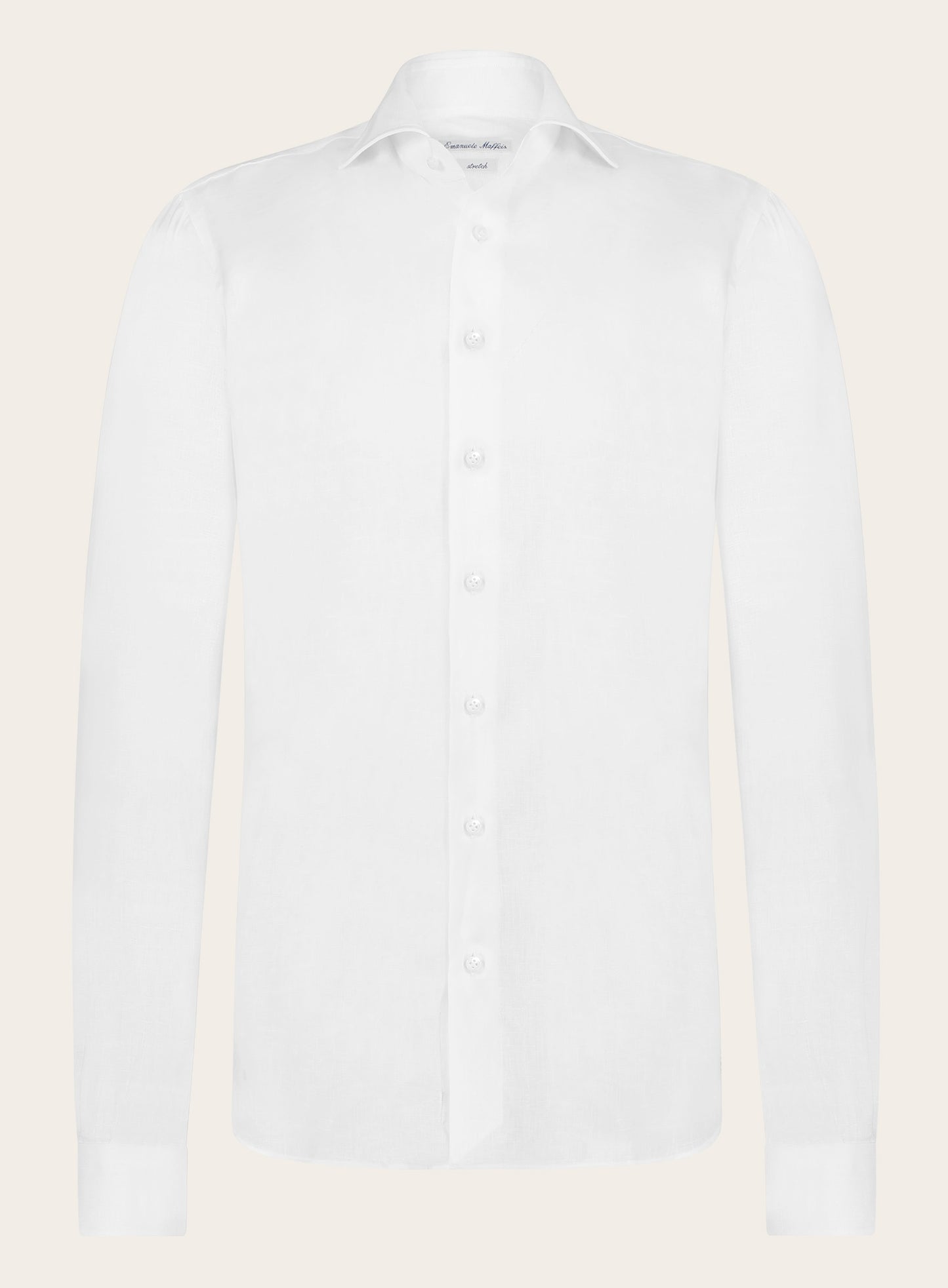 Stretch shirt van linnen | Wit