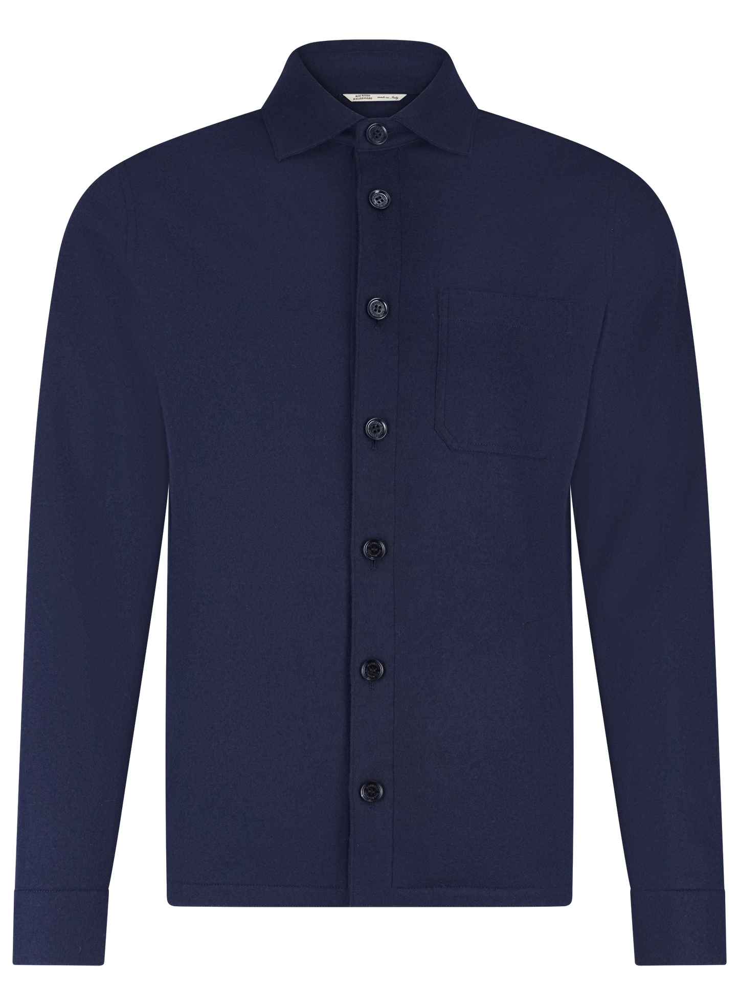 Overshirt van wol en cashmere | BLUE NAVY