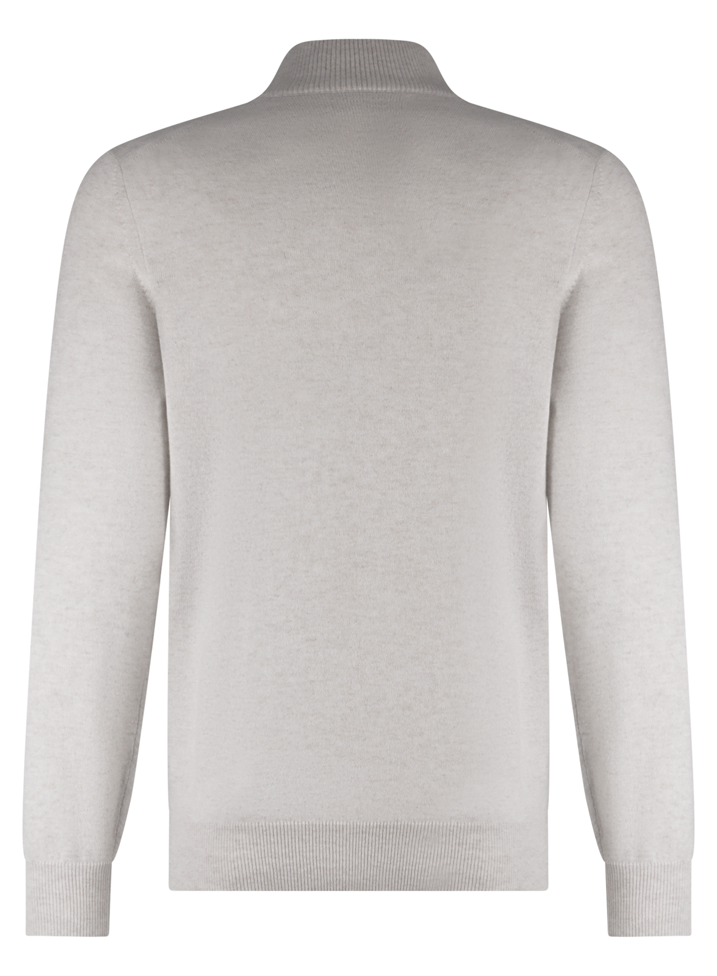 Half-zip ritsvest van cashmere | GRIJS-MELEE