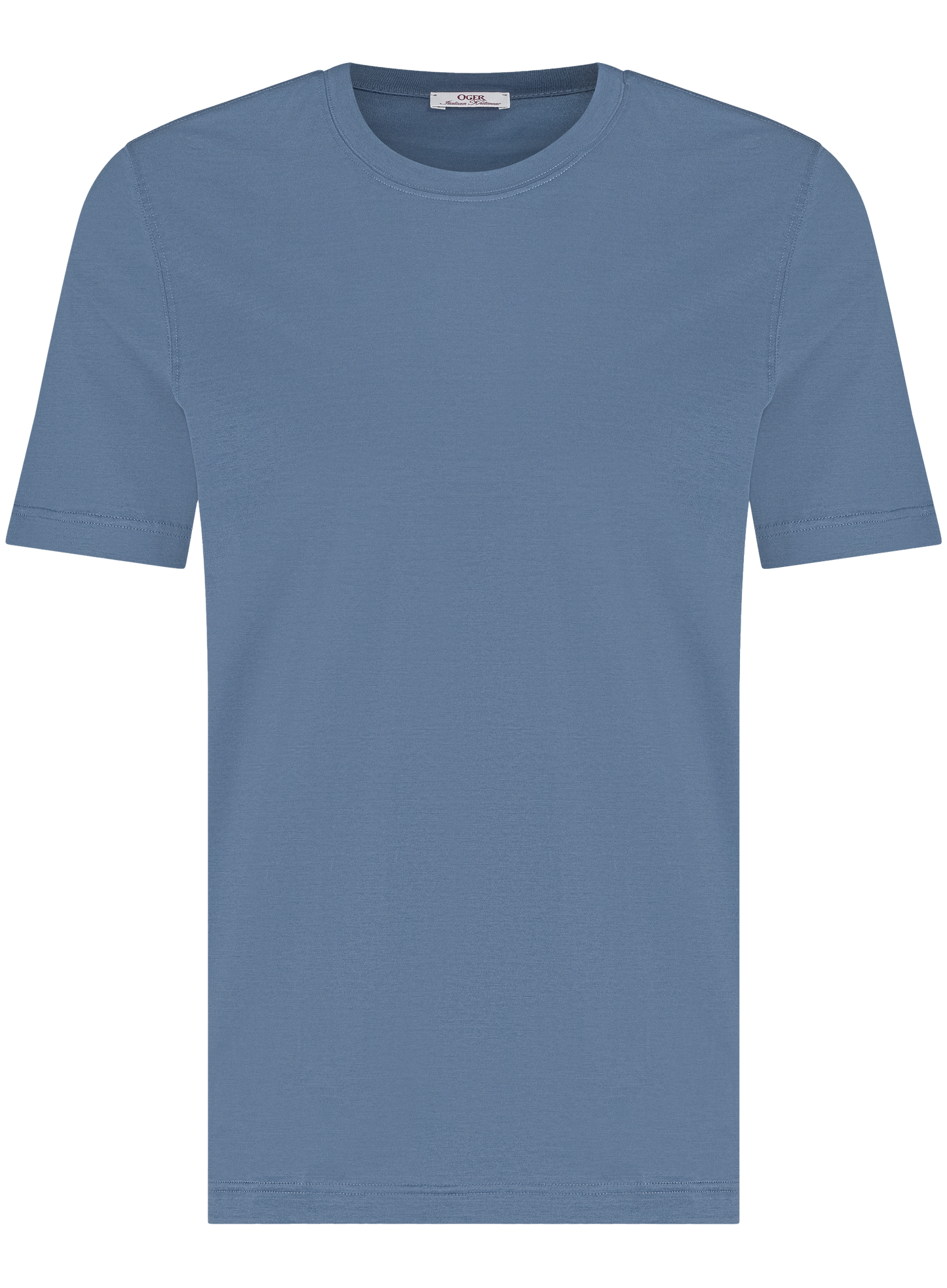 T-shirt van katoen | MID.BLAUW