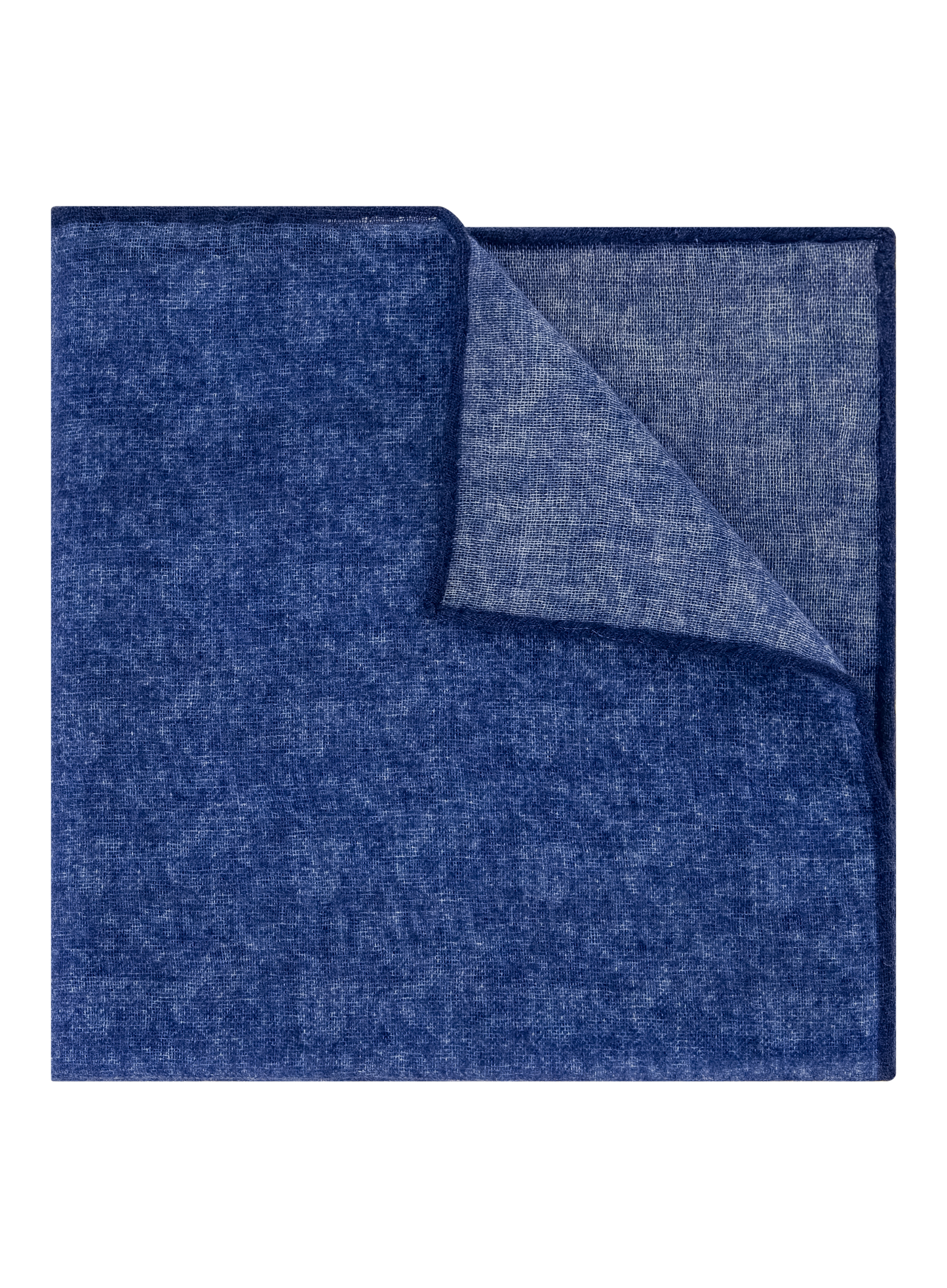 Gemêleerd pochet van wol en zijde | Blauw