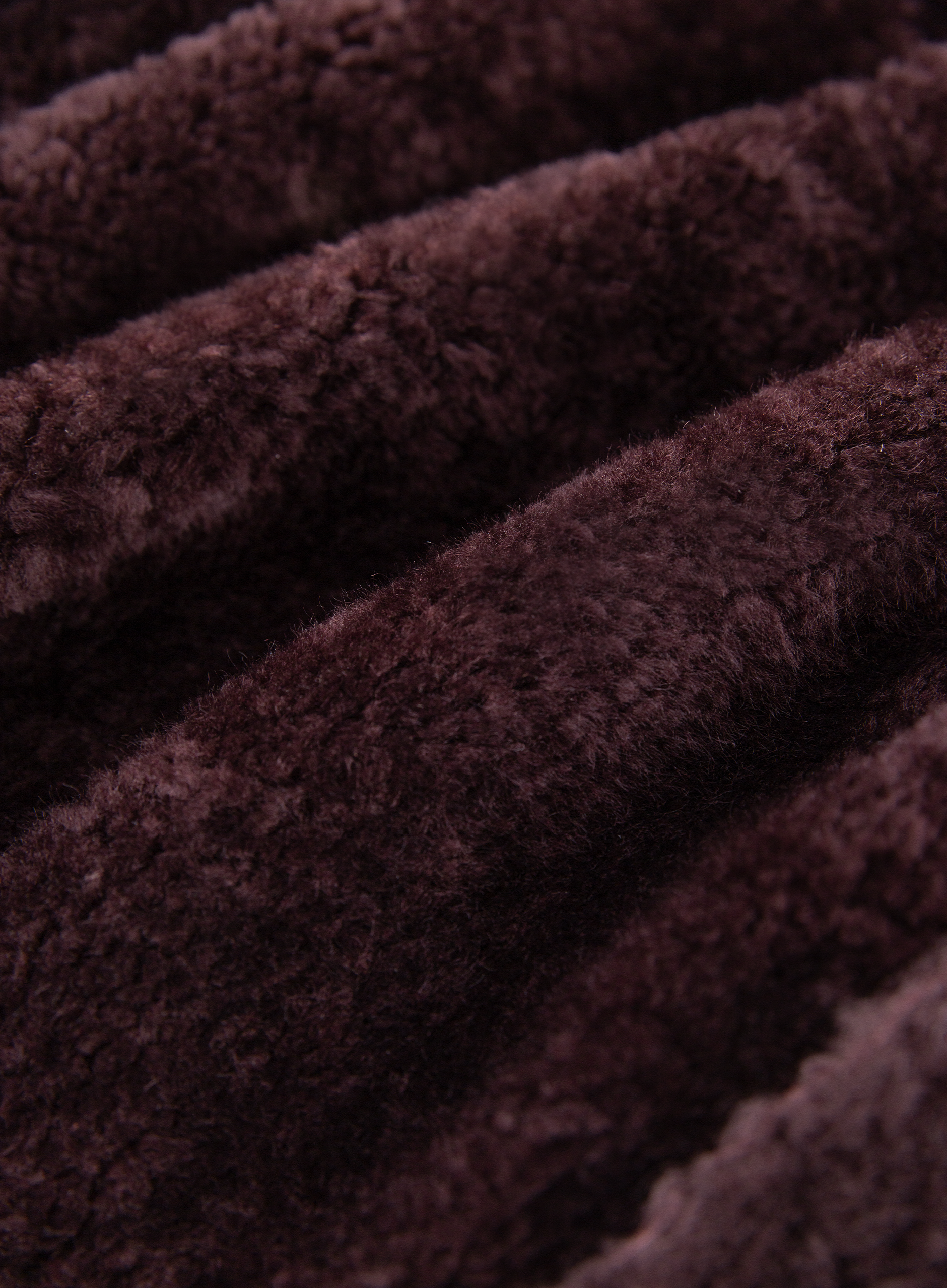 AREK shearling jack van suède | FULL_WIDTH | DARK BORDEAUX