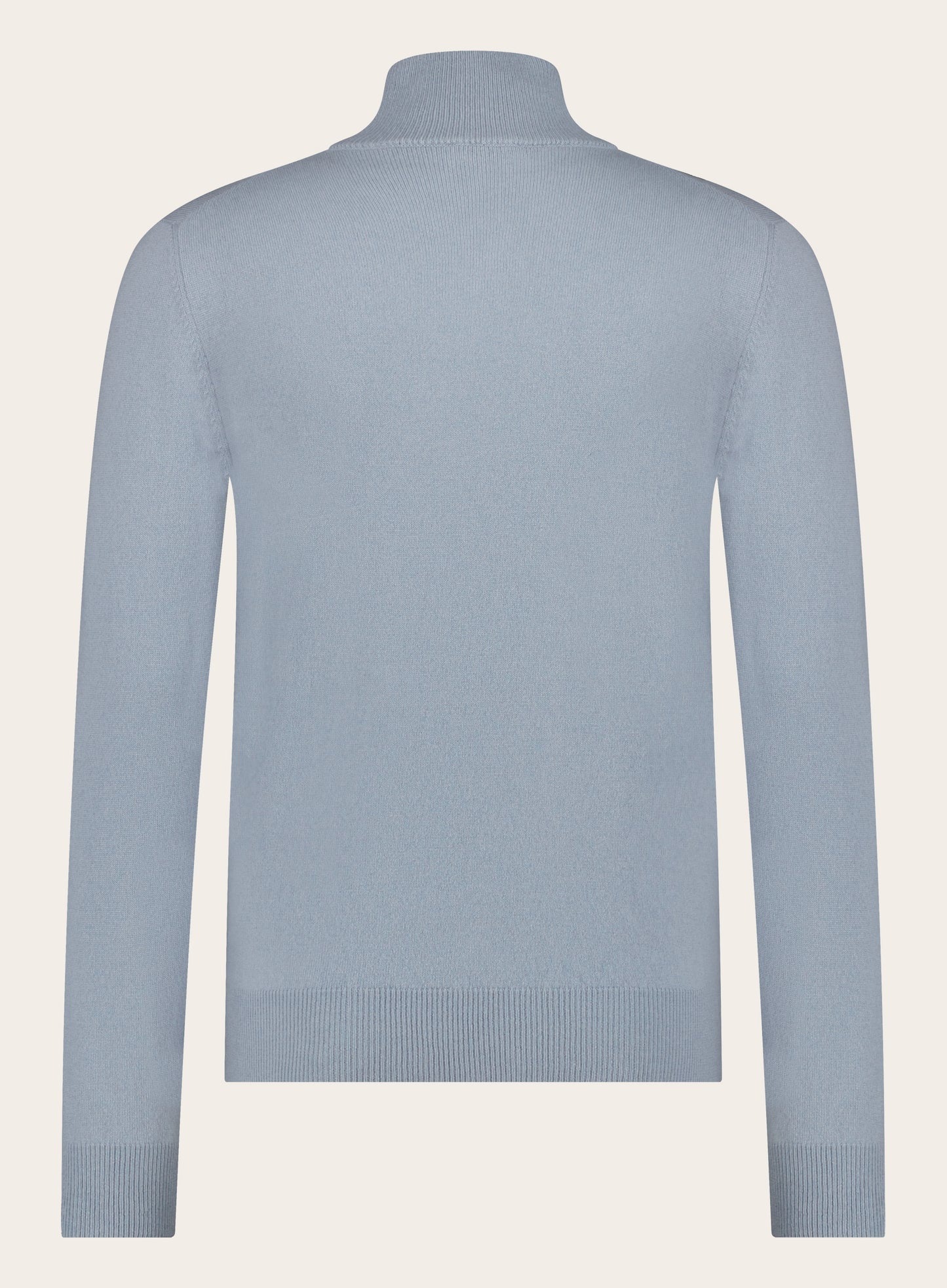 Half-zip van wol en cashmere | L.Blauw
