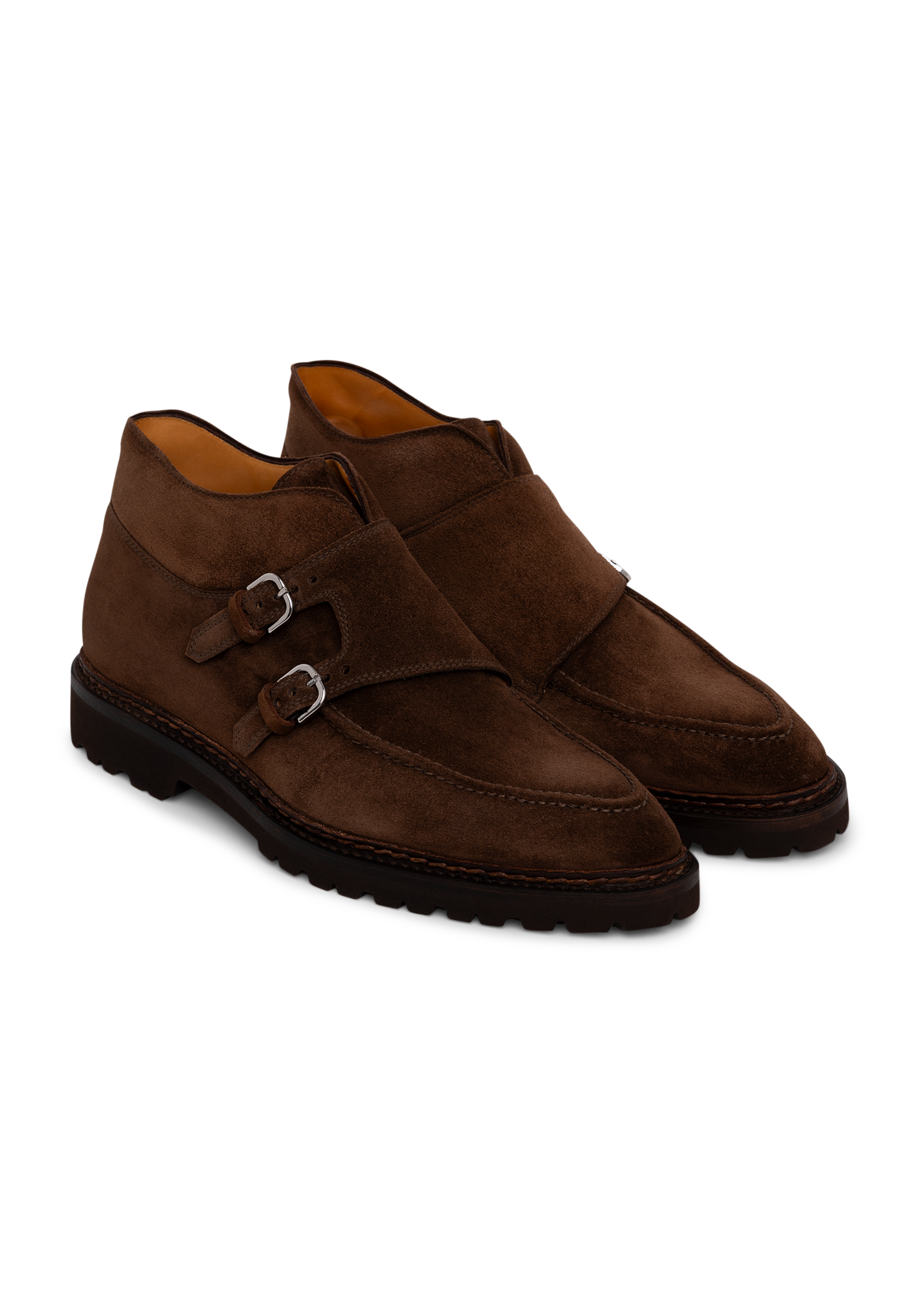 Diamente III dubbele gespschoenen van suède | Bruin