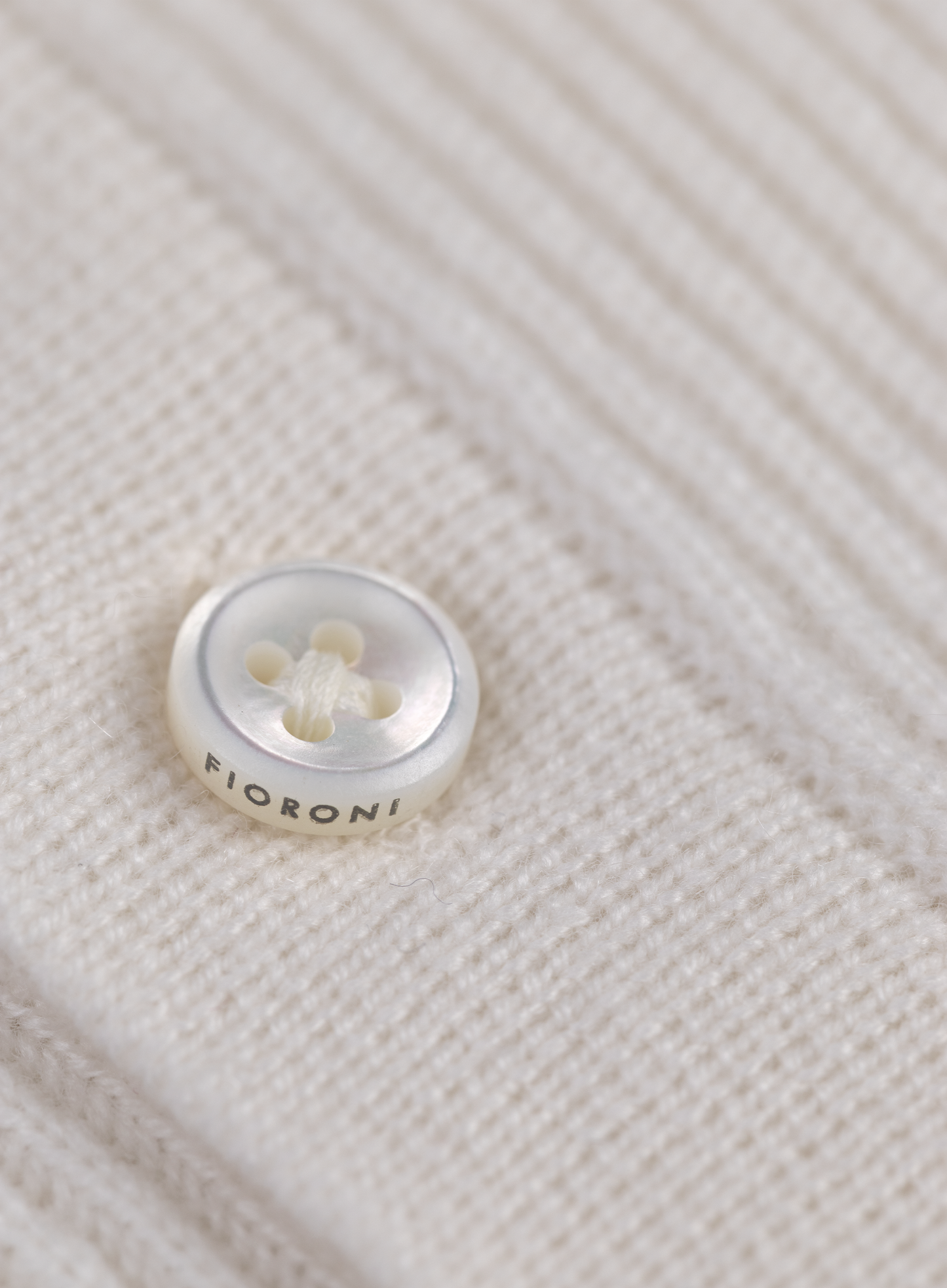 Geribde polo van cashmere | FULL_WIDTH | Wit
