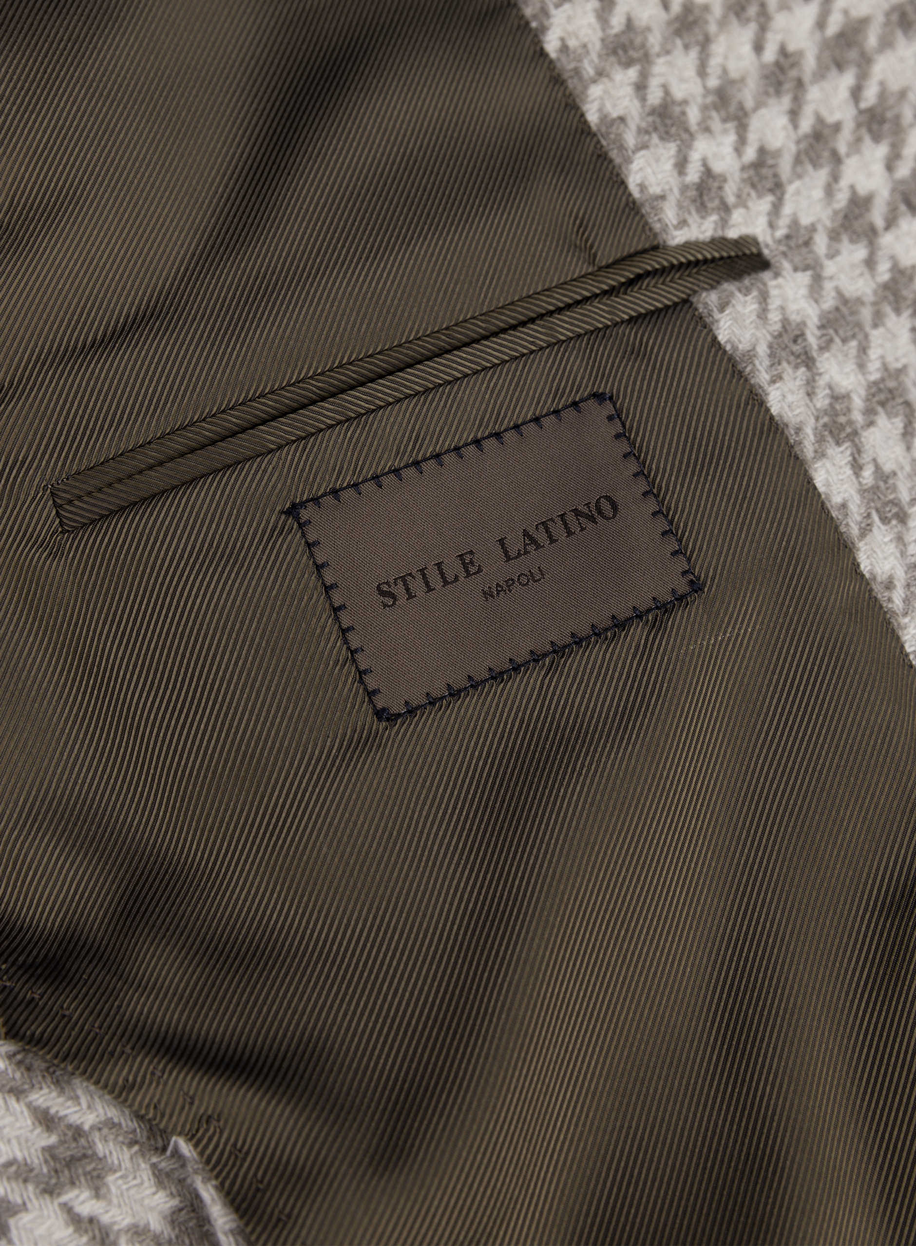 Pied-de-poule jasje van wol en cashmere | FULL_WIDTH | Beige