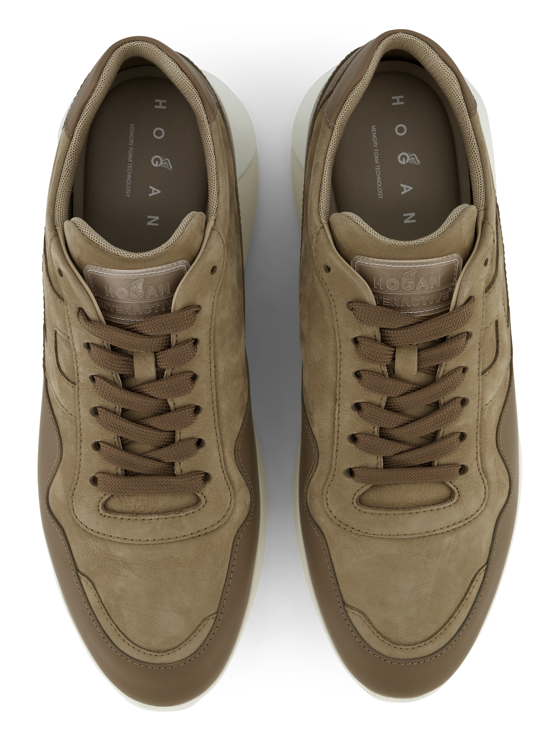 Interactive³ sneaker van leer | Beige