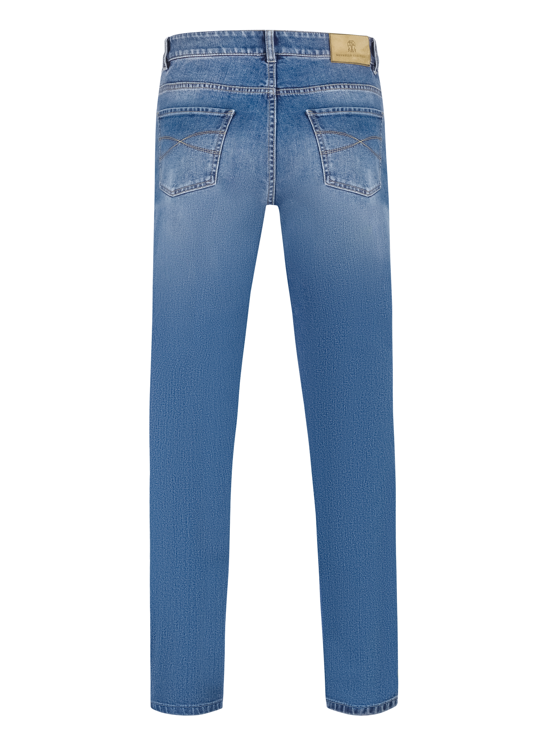 5-pocket jeans van katoen | JEANS BLAUW