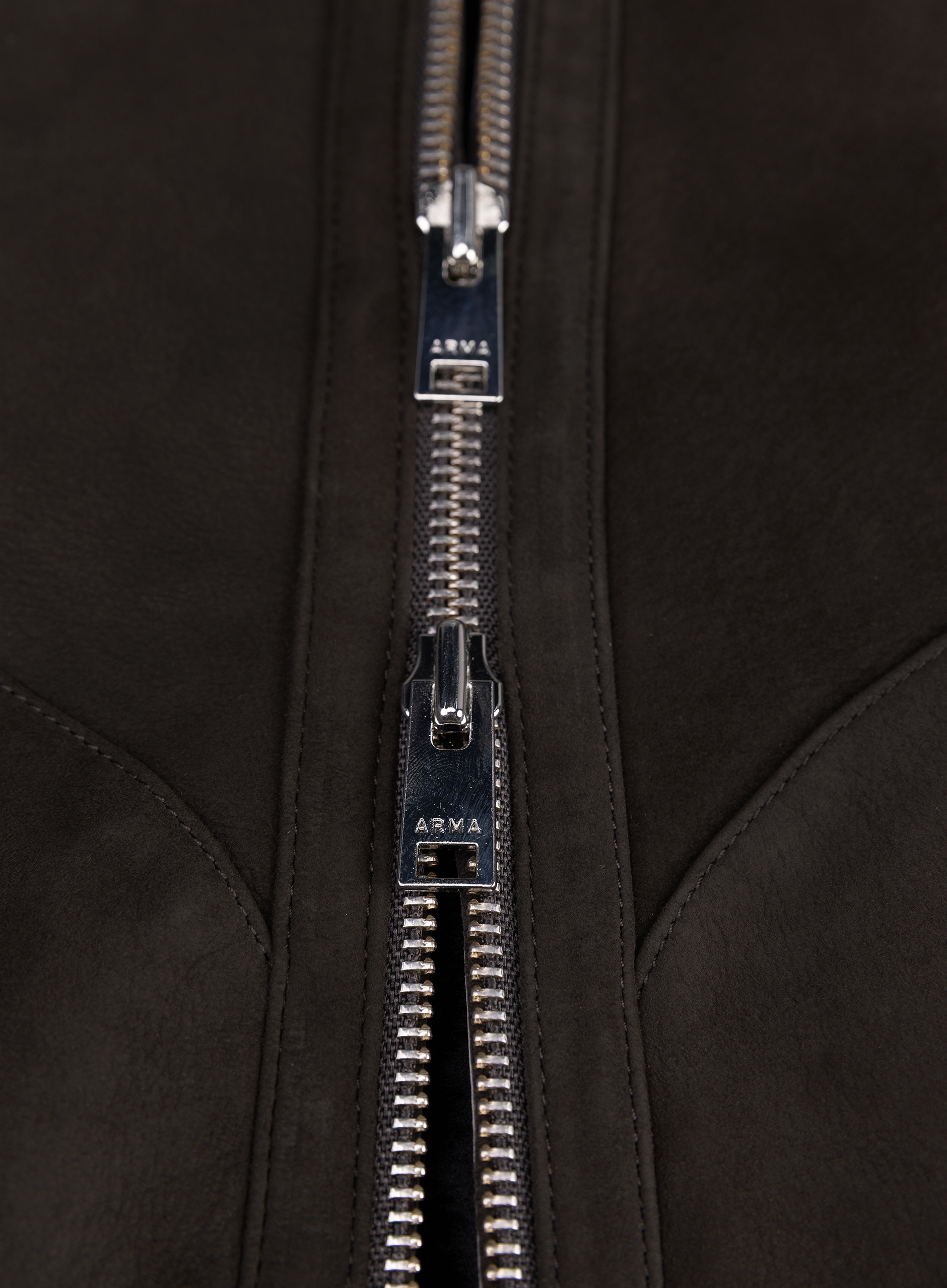 AREK shearling jack van suède | FULL_WIDTH | Zwart