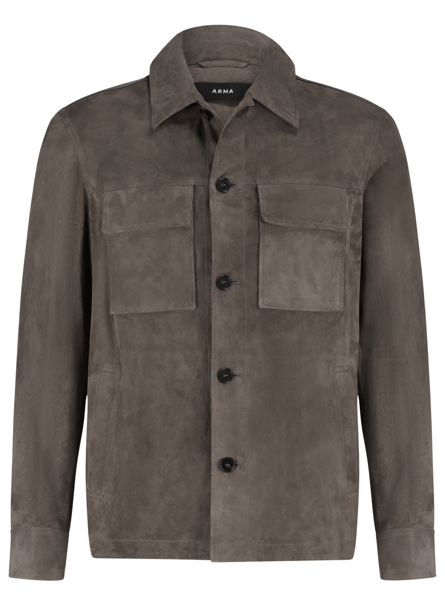 MEX overshirt van suède | TAUPE