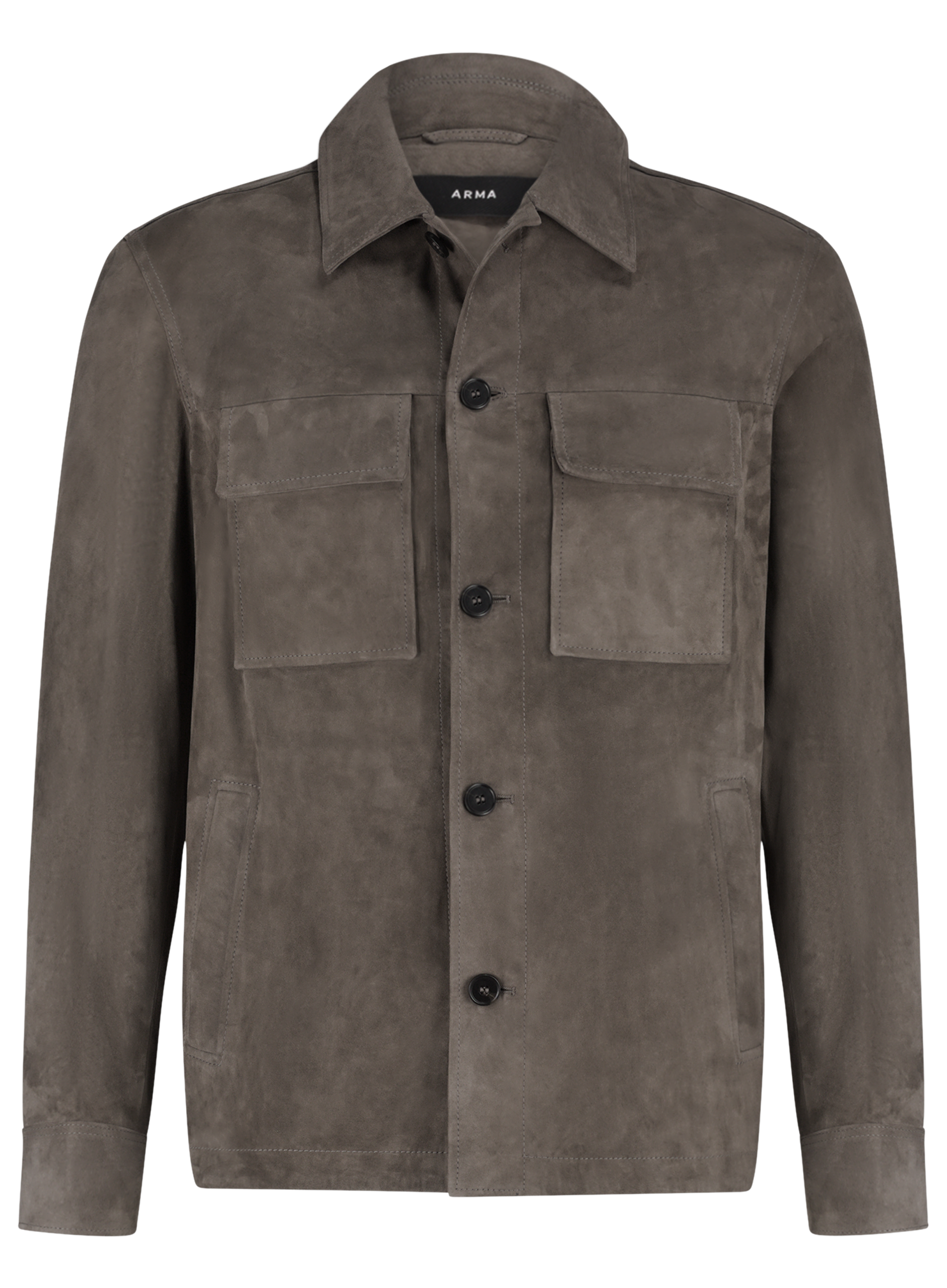MEX overshirt van suède | TAUPE