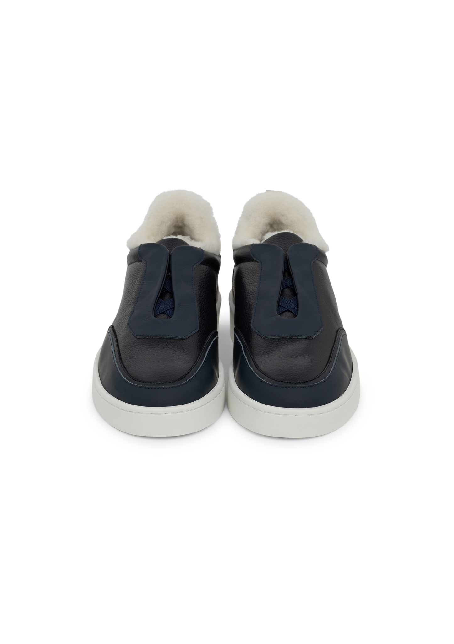 Leisure sneakers van leer | BLUE NAVY