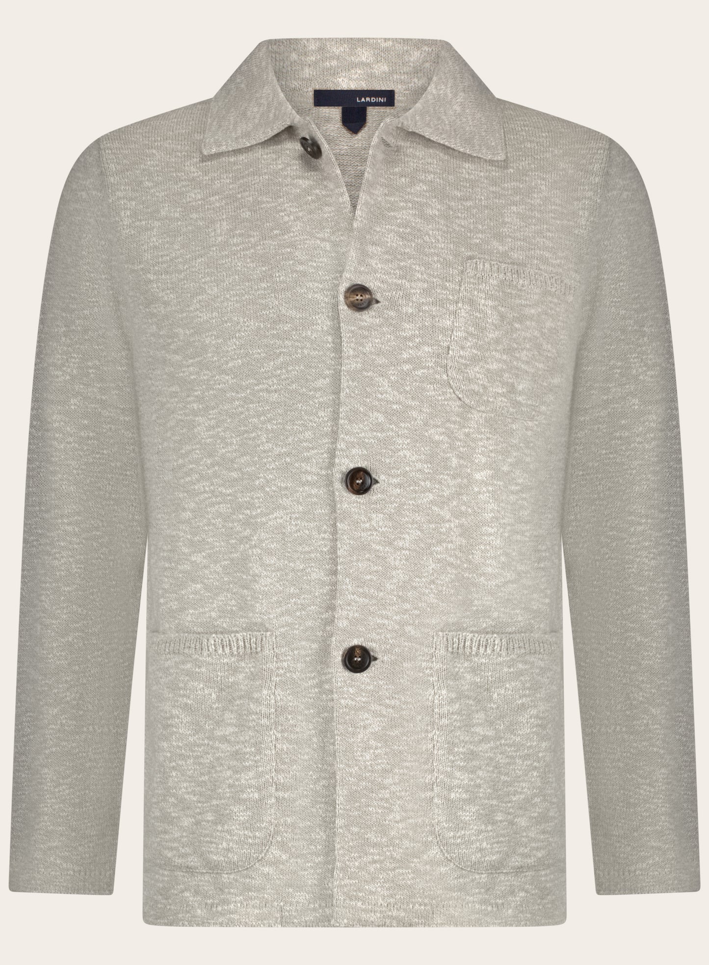 Safari overshirt van wol | L.Grijs