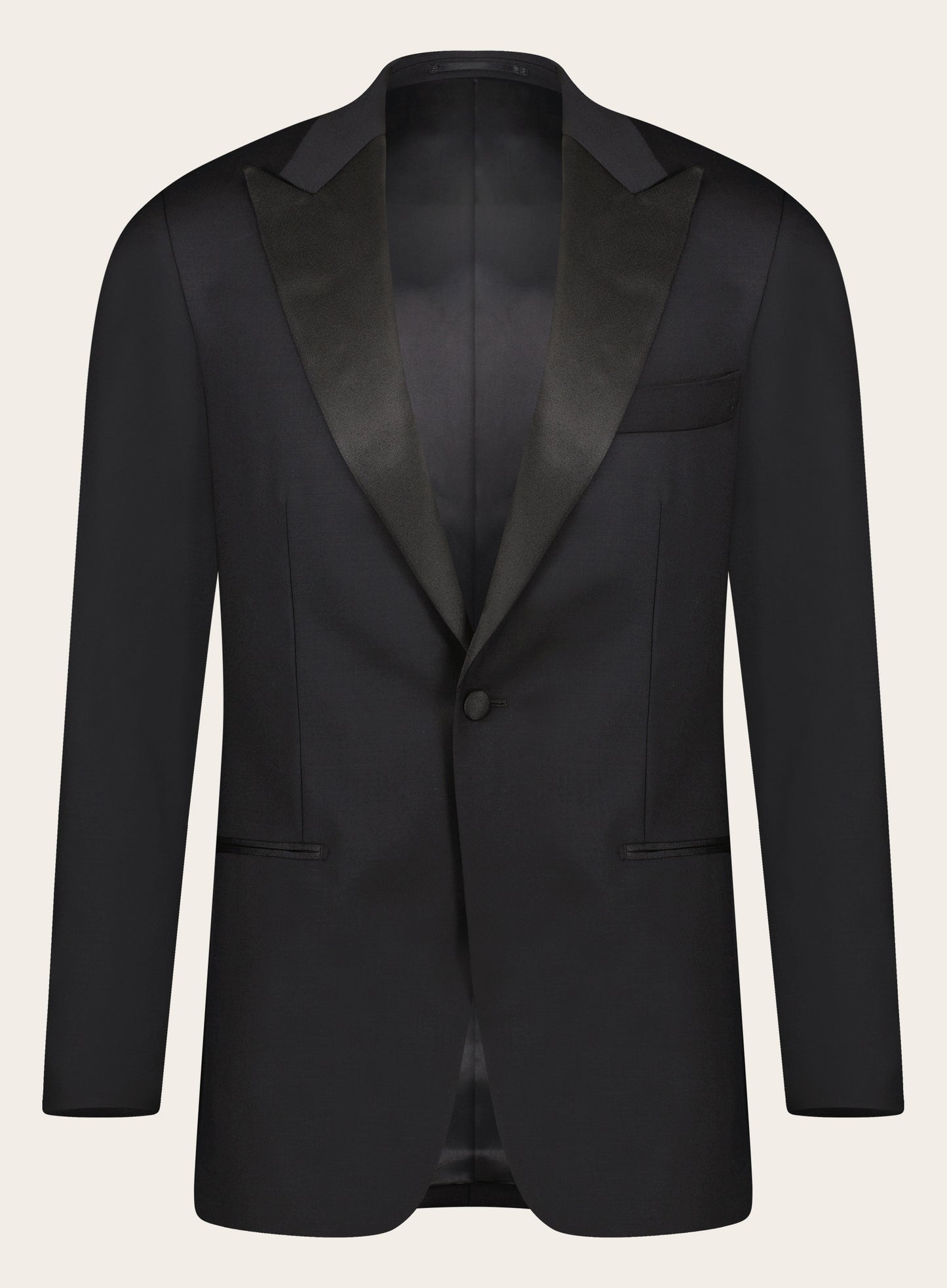 Slim-fit Tuxedo van wol | Zwart