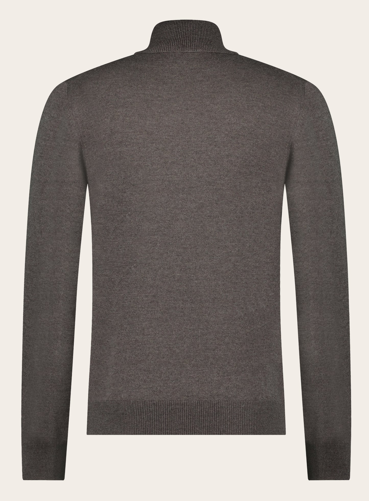 Slim-fit coltrui van wol | TAUPE BRUIN
