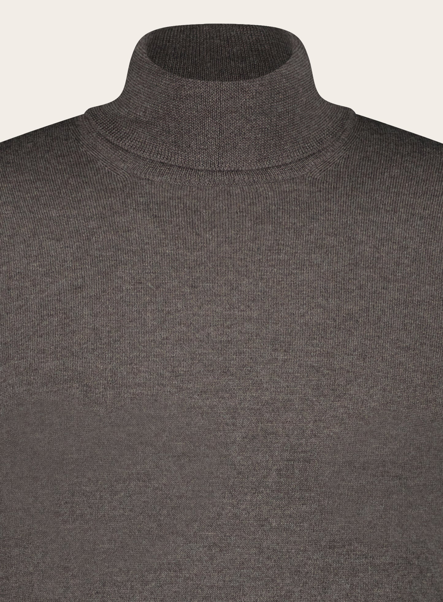 Slim-fit coltrui van wol | TAUPE BRUIN