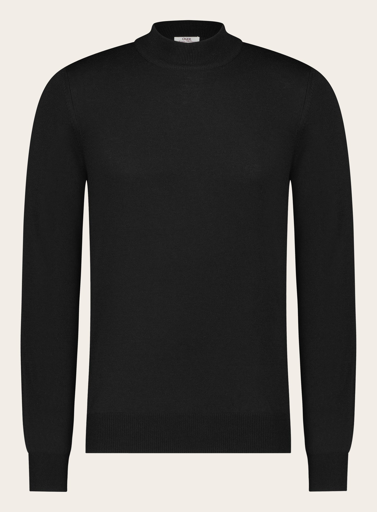 Slim-fit duvet van wol | Zwart
