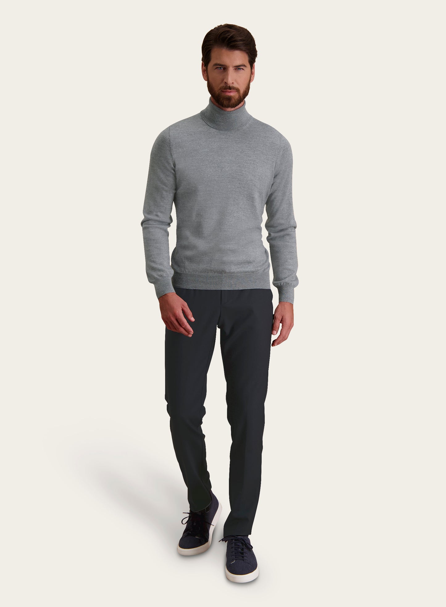 Slim-fit coltrui van wol | L.Grijs