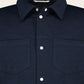 Slim-fit overshirt van wol | BLUE NAVY