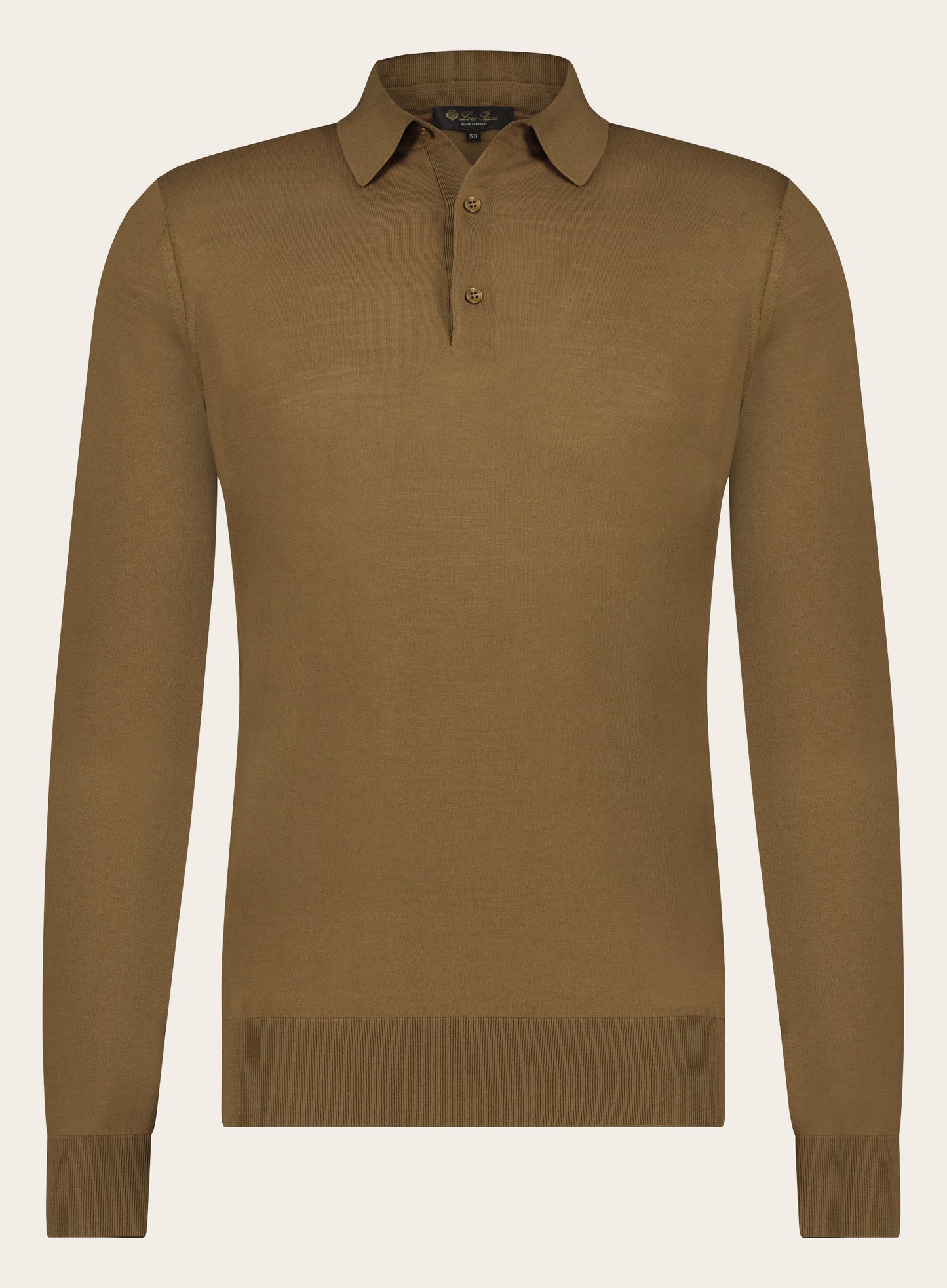 Regular-fit poloshirt van wol | Camel