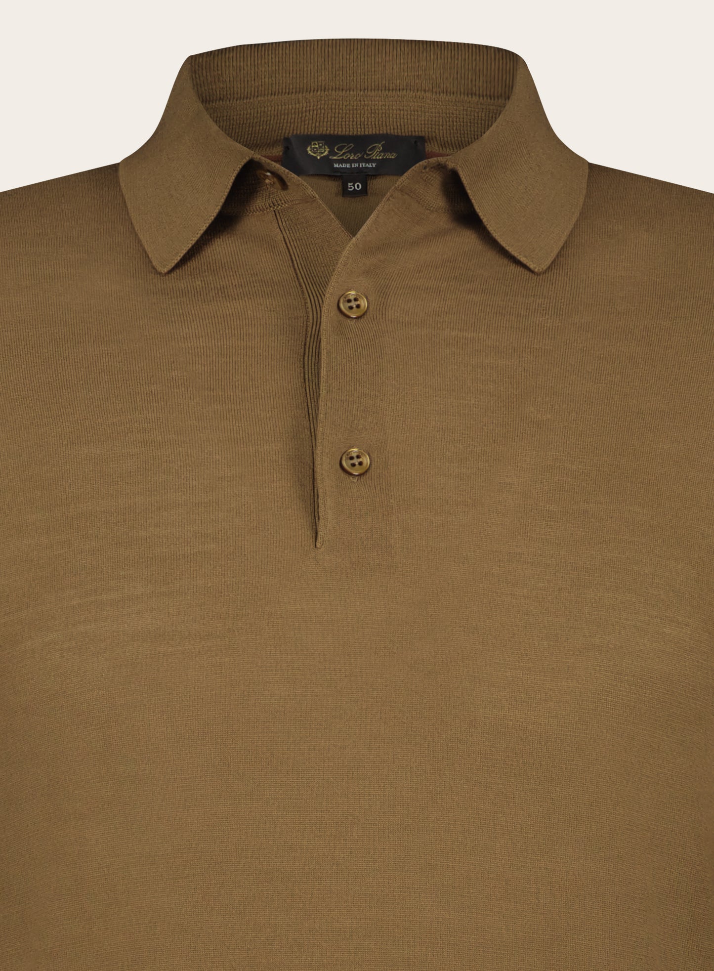 Regular-fit poloshirt van wol | Camel