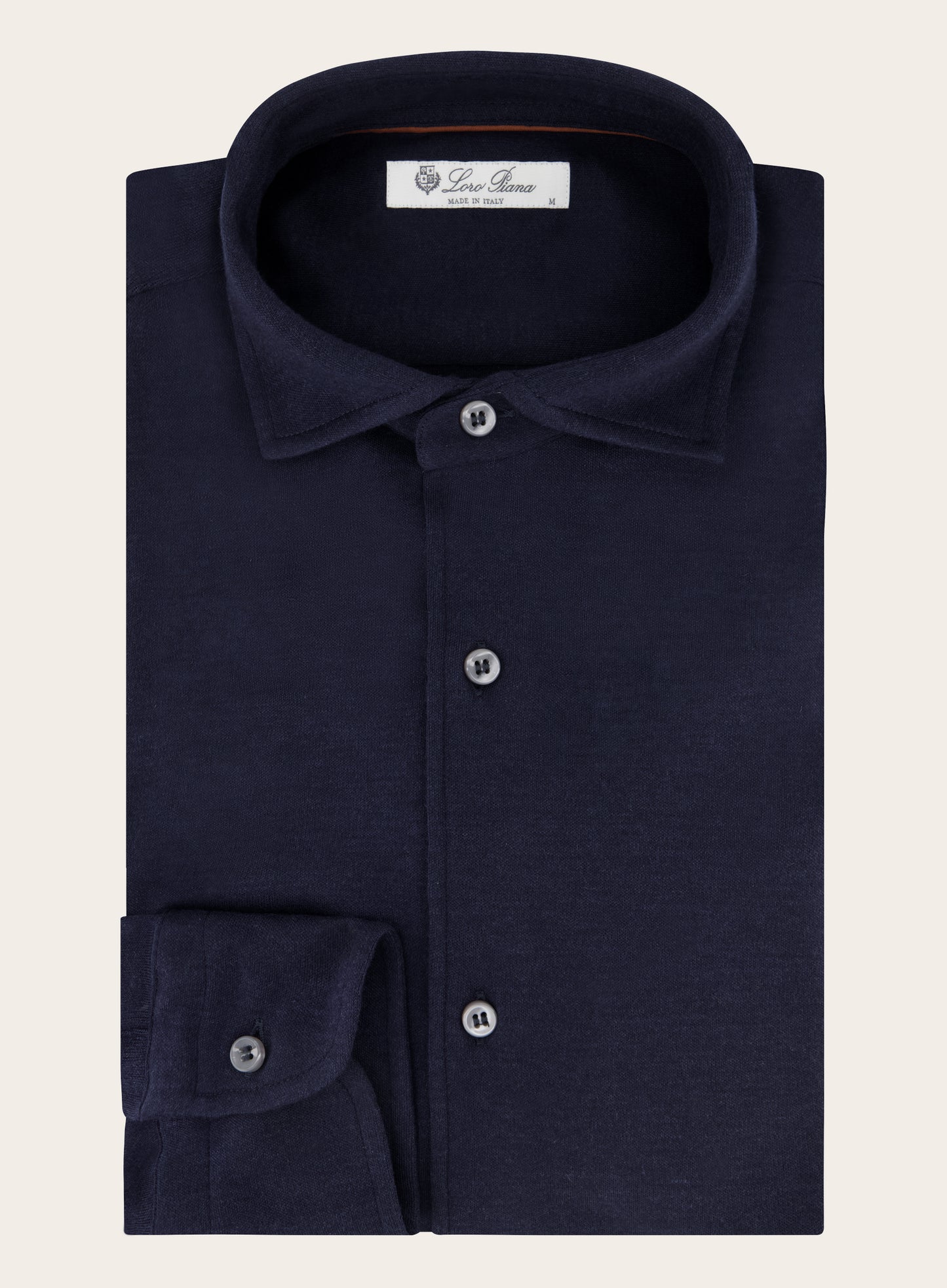 Regular-fit Andrew shirt van cashmere en zijde | D.Blauw