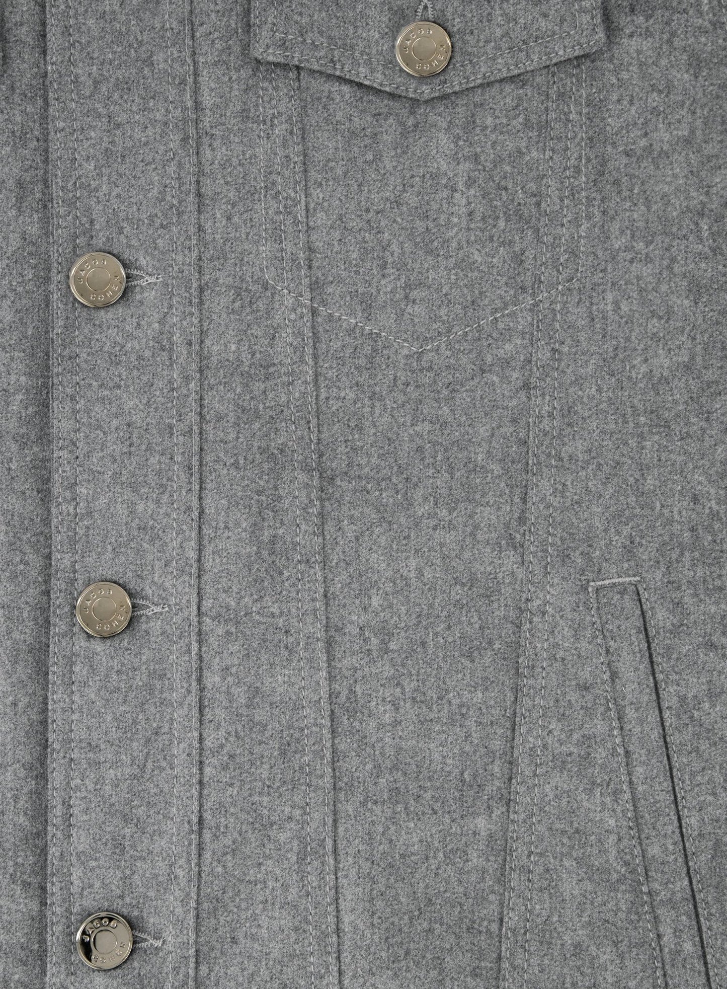 Overshirt van wol | Grijs