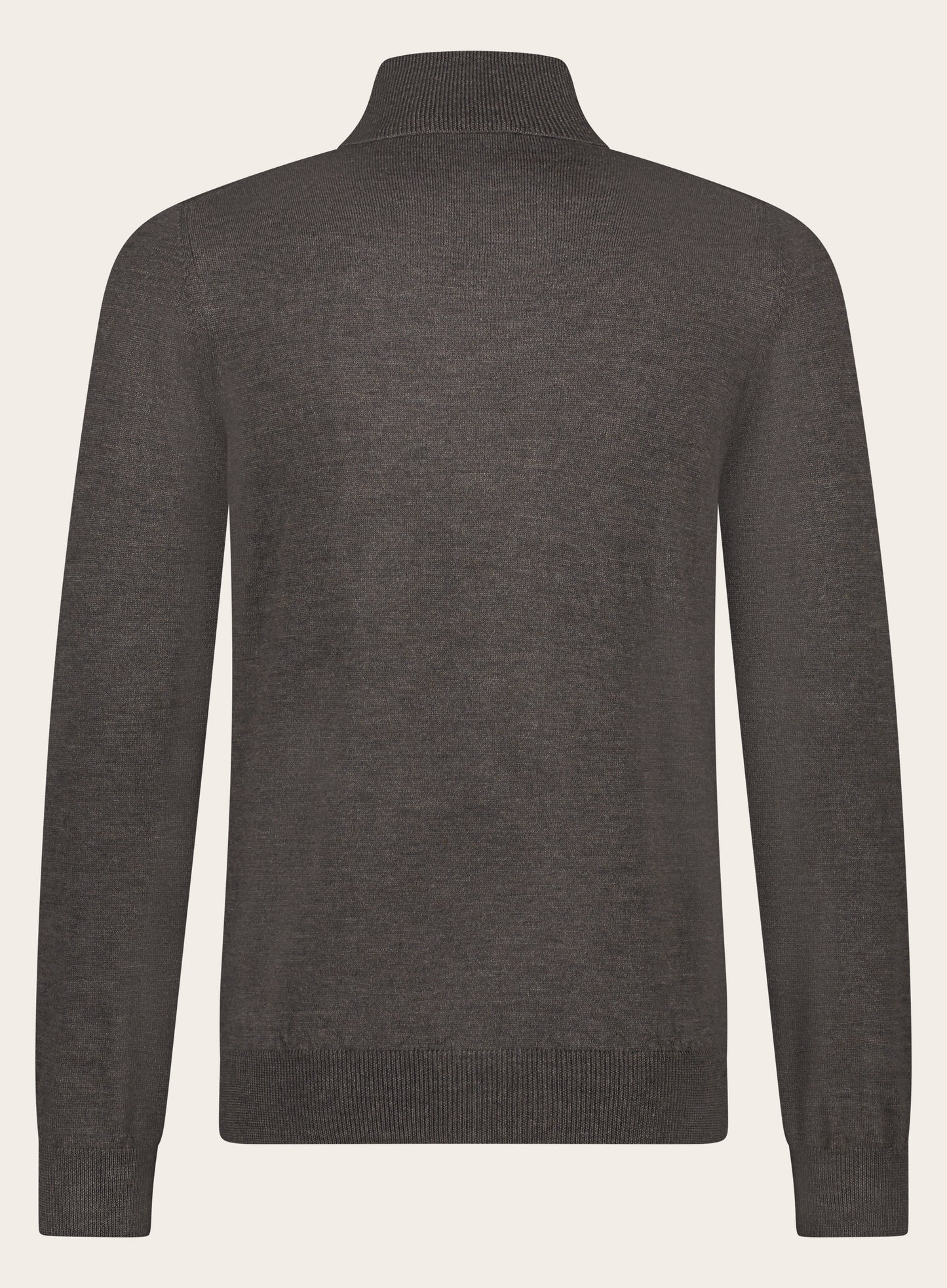 Slim-fit coltrui van wol | Bruin