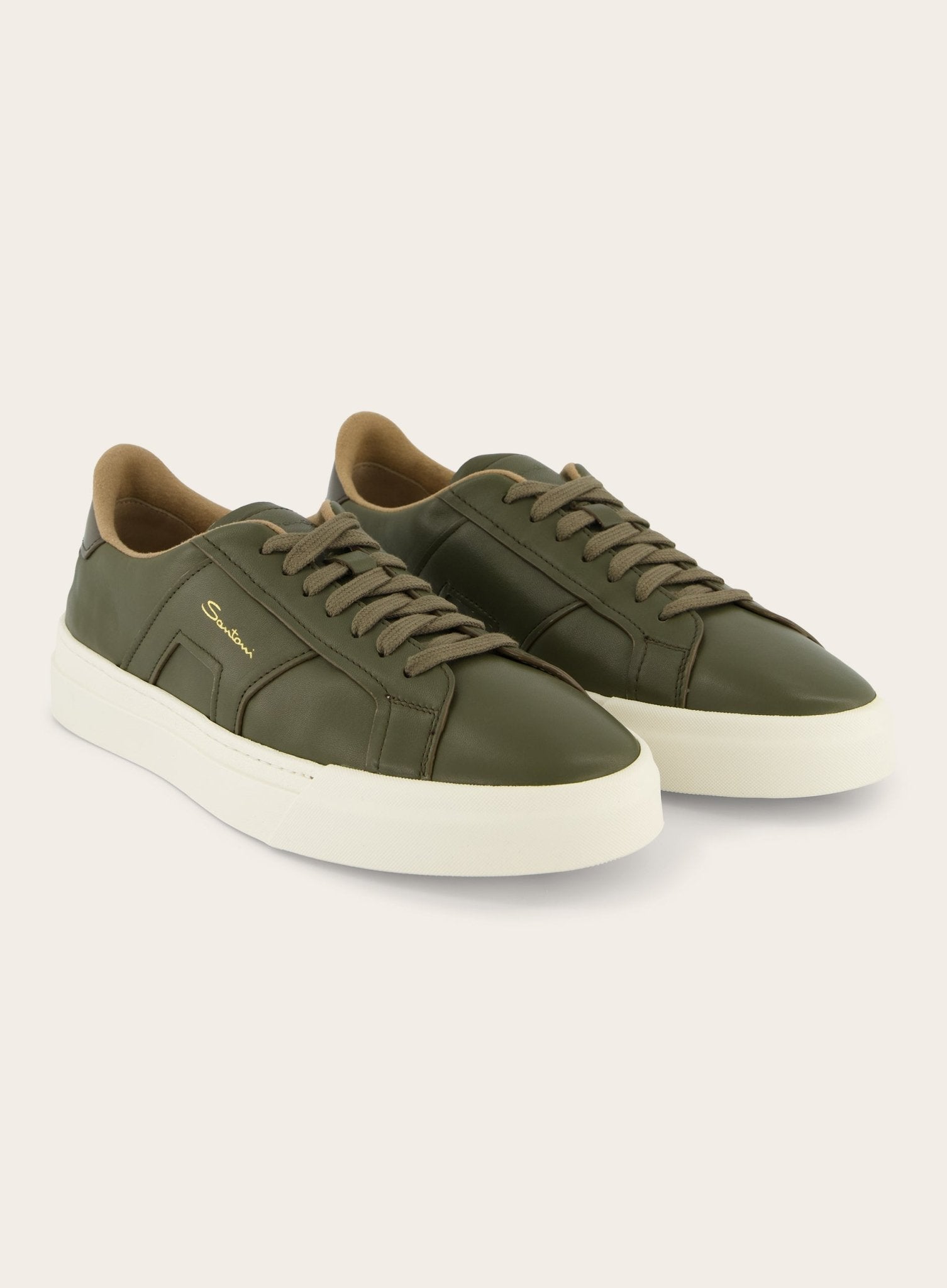 Gloria sneakers van leer | Groen