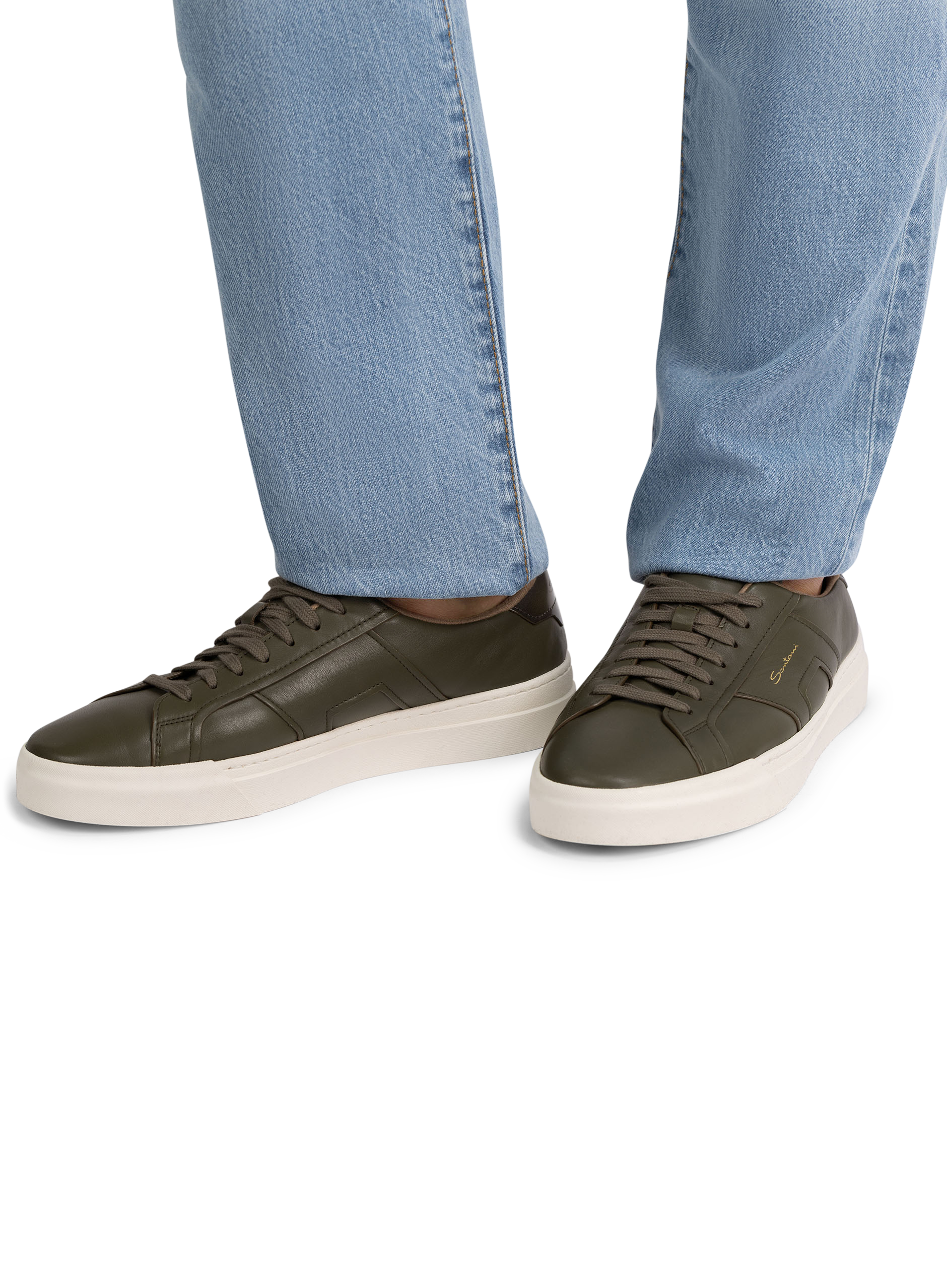 Gloria sneakers van leer | Groen