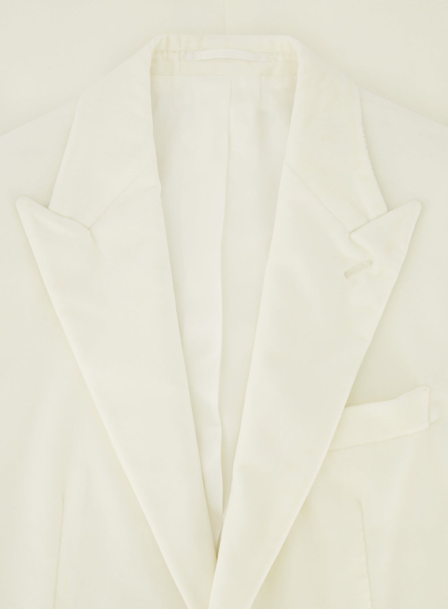 Slim-fit jasje van velours | Wit