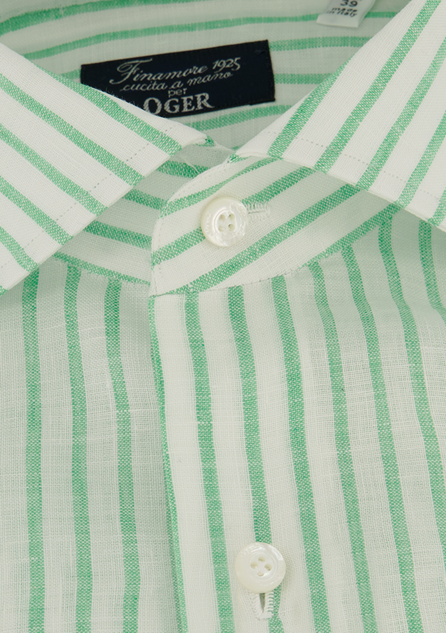 Gestreept napoli shirt van linnen | FULL_WIDTH | Groen