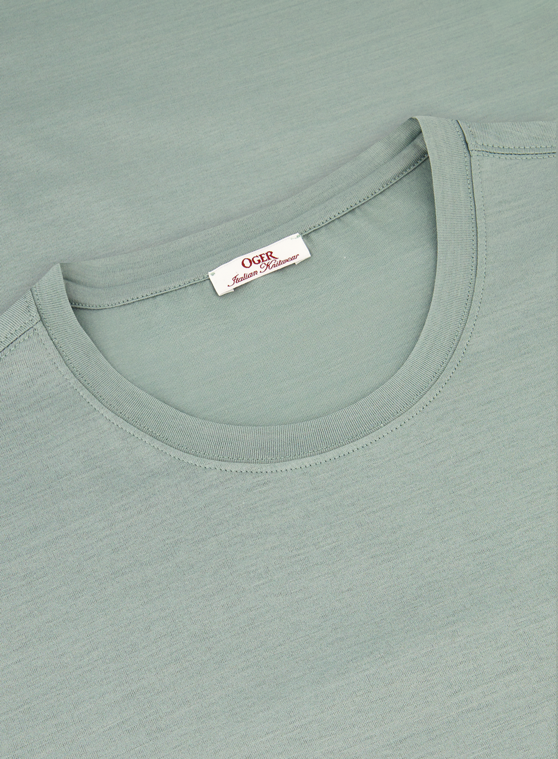 T-shirt van katoen | PASTEL GROEN
