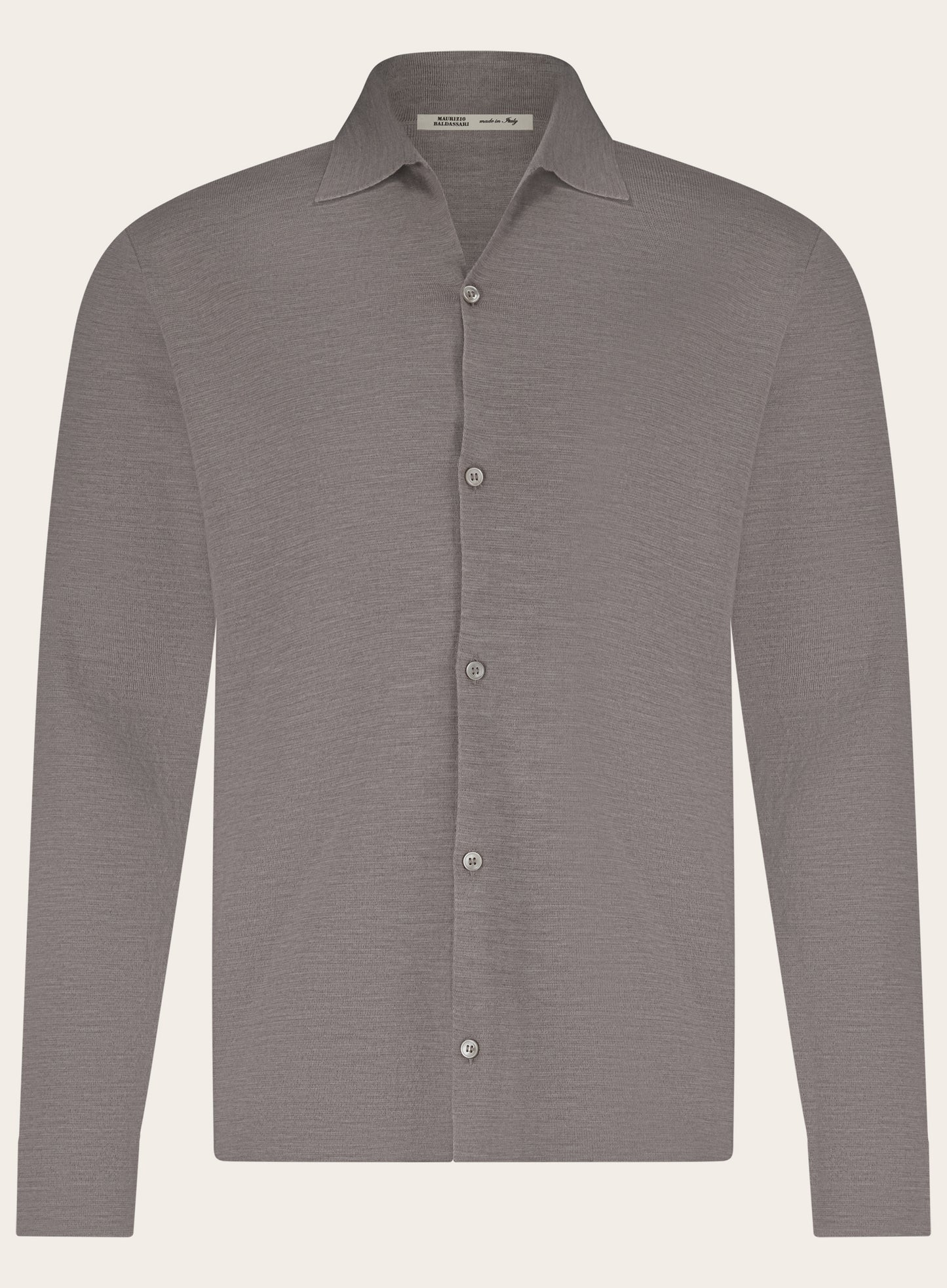 Shirt van virgin wol | Beige