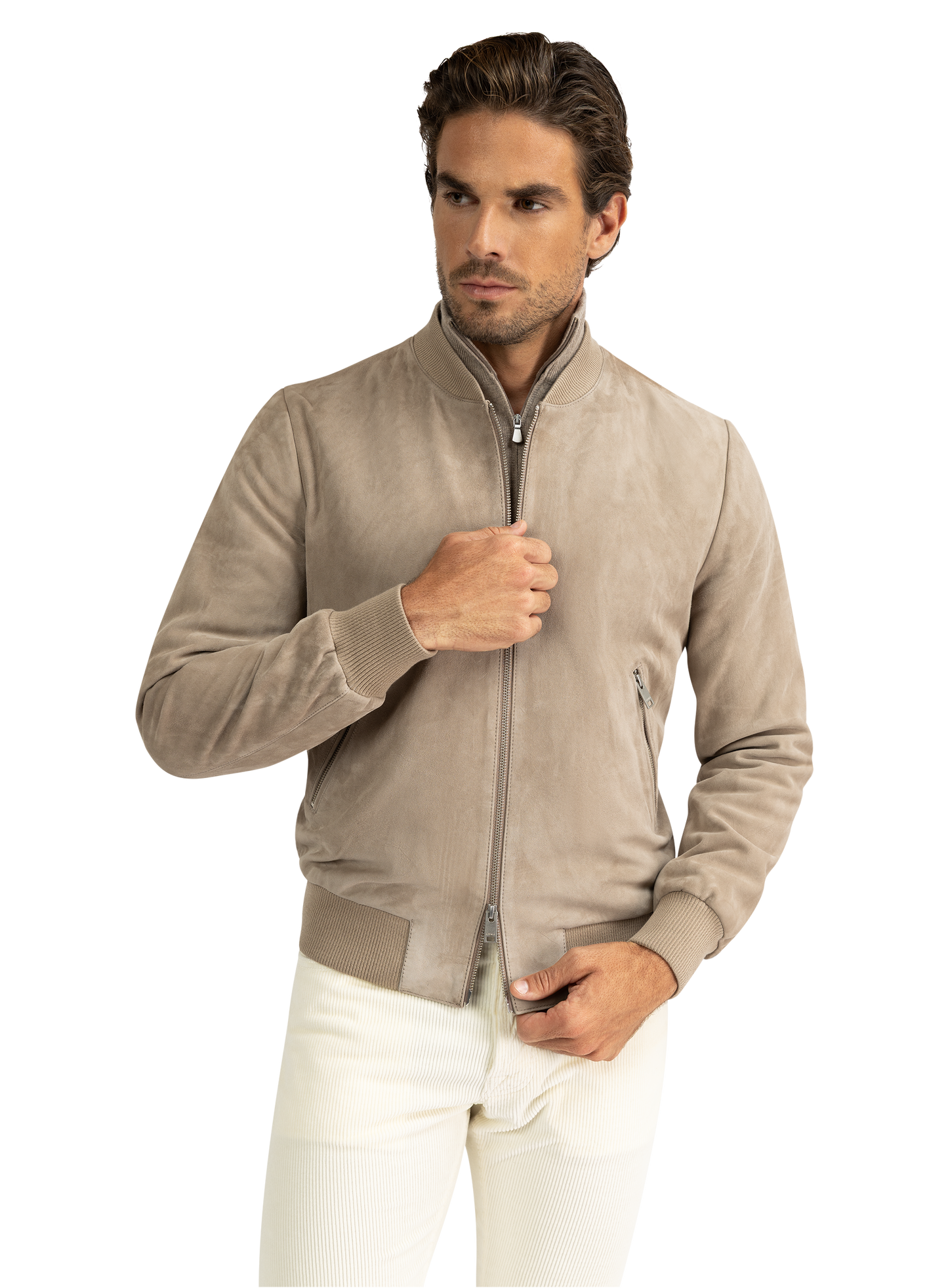 DIDIER Bomberjack van suède | Beige