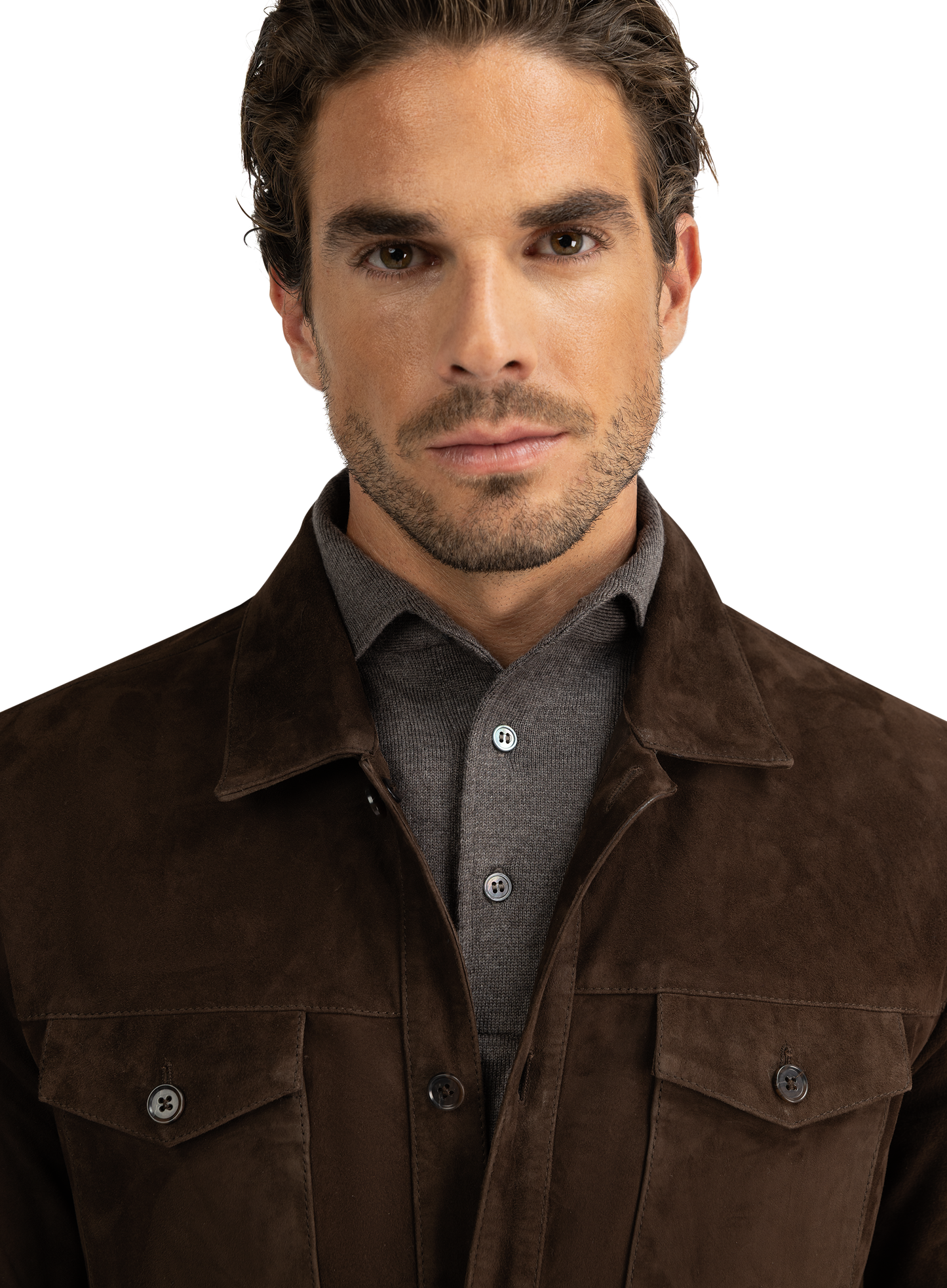Dex overshirt van suėde | FULL_WIDTH | D.Bruin