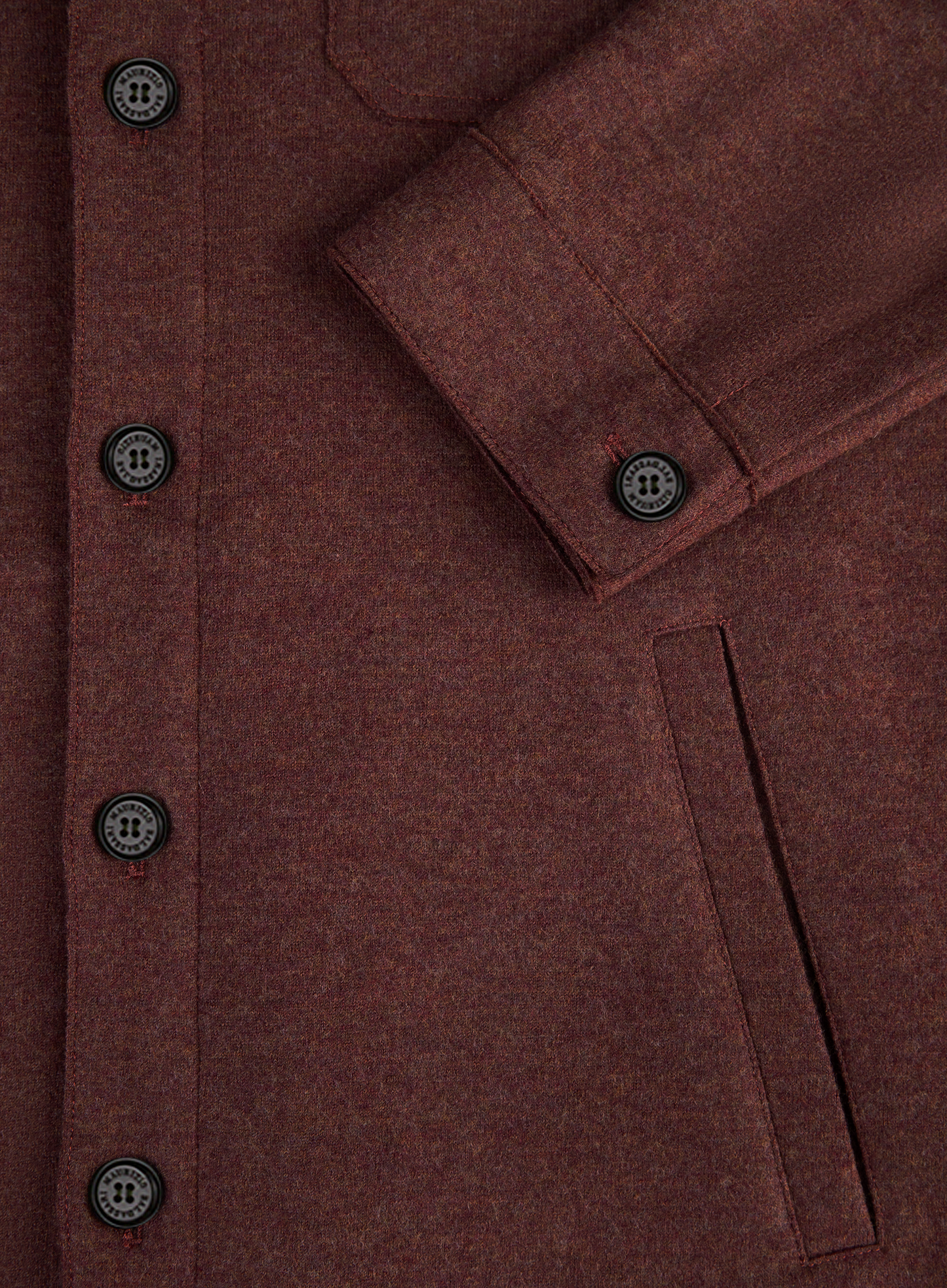 Overshirt van wol en cashmere | FULL_WIDTH | Roest