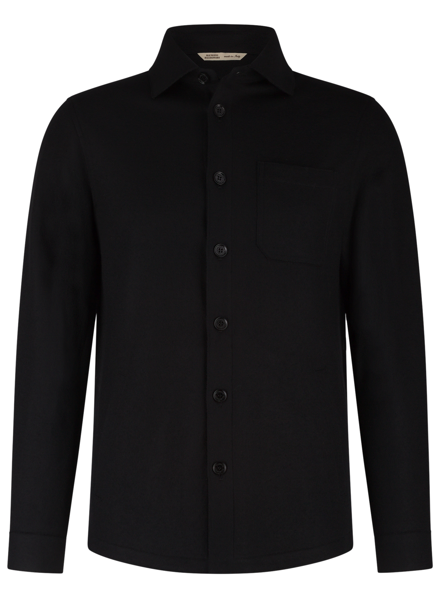 Overshirt van wol en cashmere | Zwart