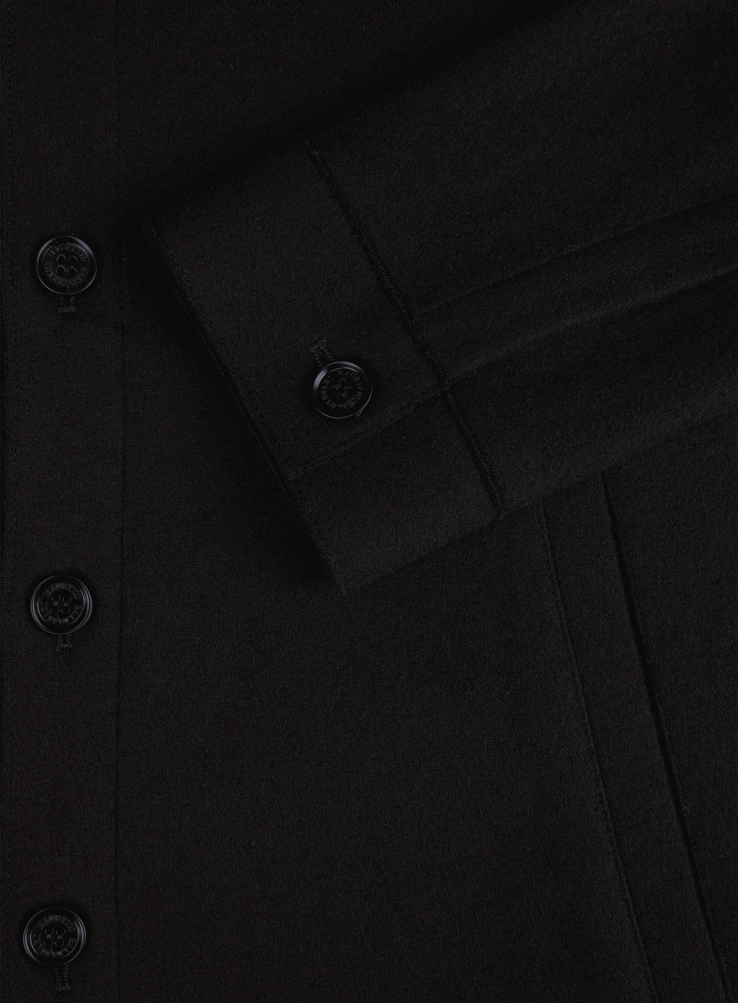 Overshirt van wol en cashmere | FULL_WIDTH | Zwart
