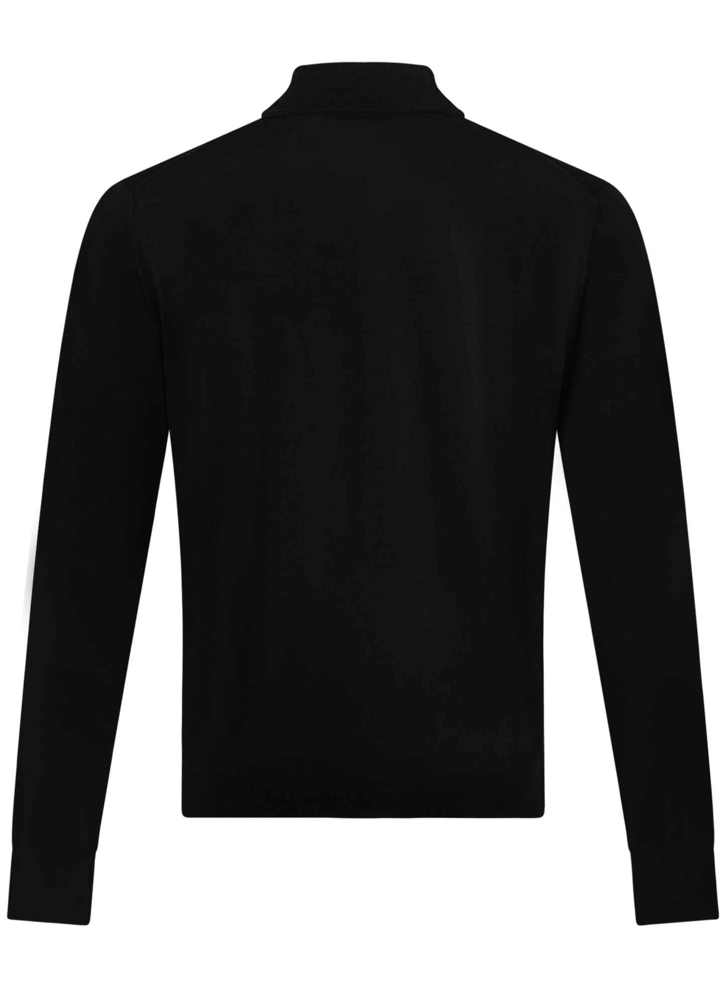 Half-zip vest van virgin wol | Zwart